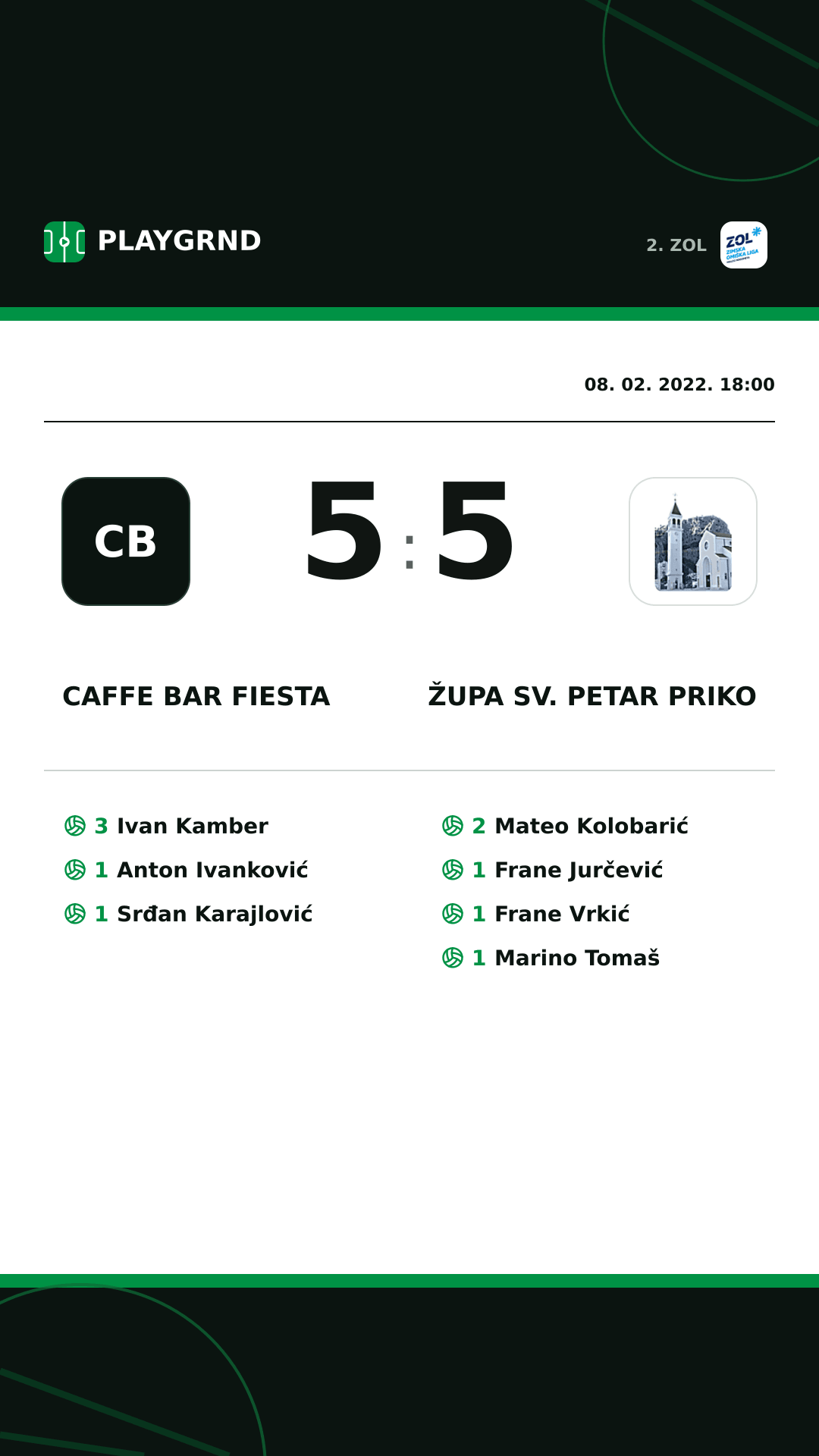 Instagram slika: Caffe bar Fiesta 5:5 Župa Sv. Petar Priko
