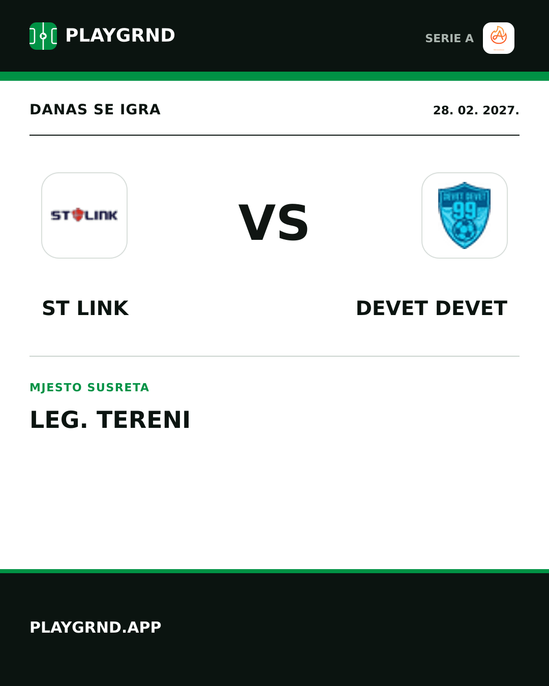 Instagram slika: ST Link vs Devet Devet