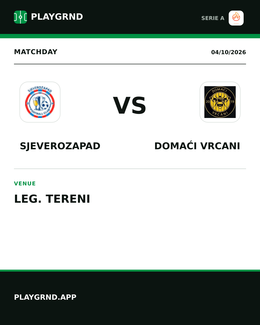 Instagram artwork: Sjeverozapad vs Domaći Vrcani