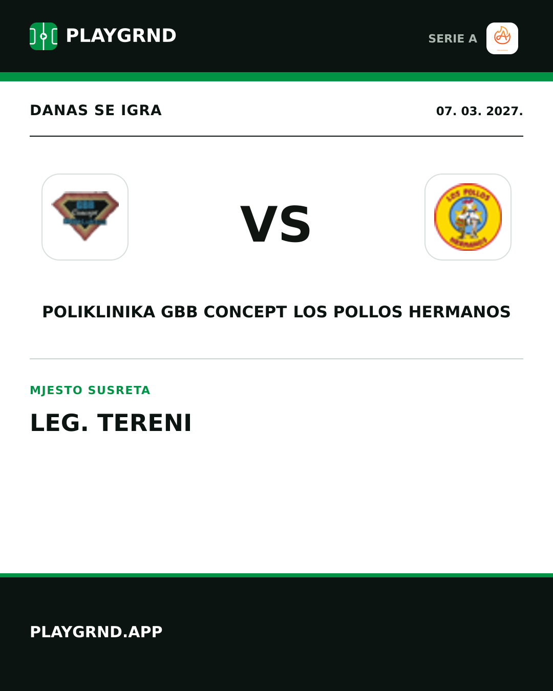 Instagram slika: Poliklinika Gbb Concept vs Los Pollos Hermanos