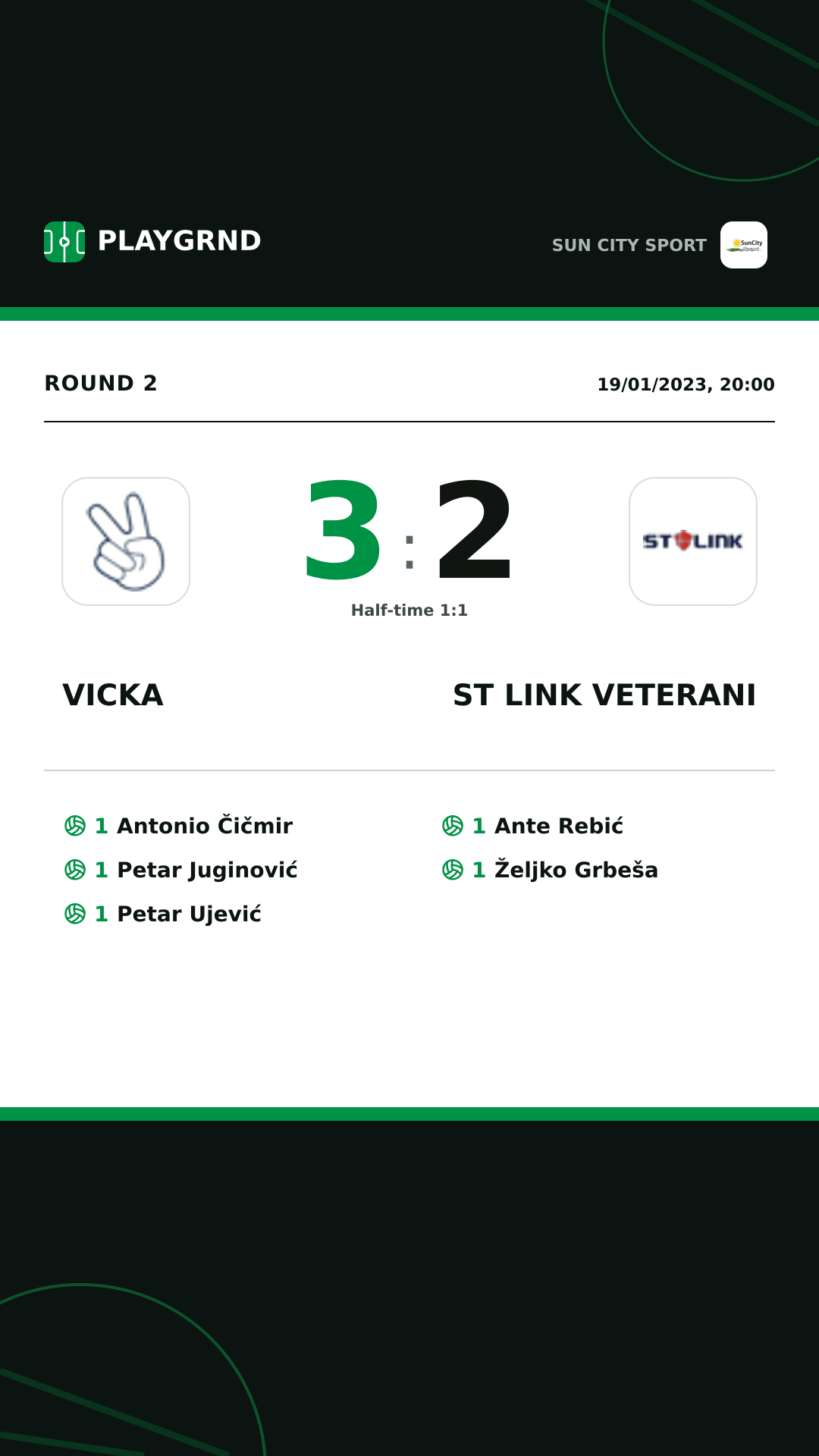 Instagram artwork: Vicka 3:2 ST Link Veterani