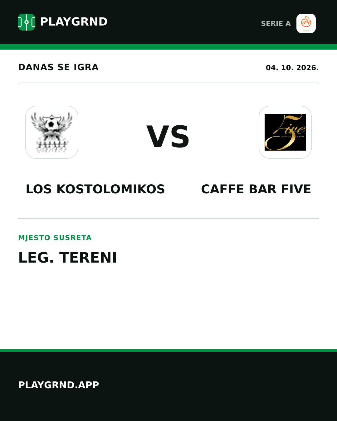Instagram slika: Los Kostolomikos vs Caffe Bar Five