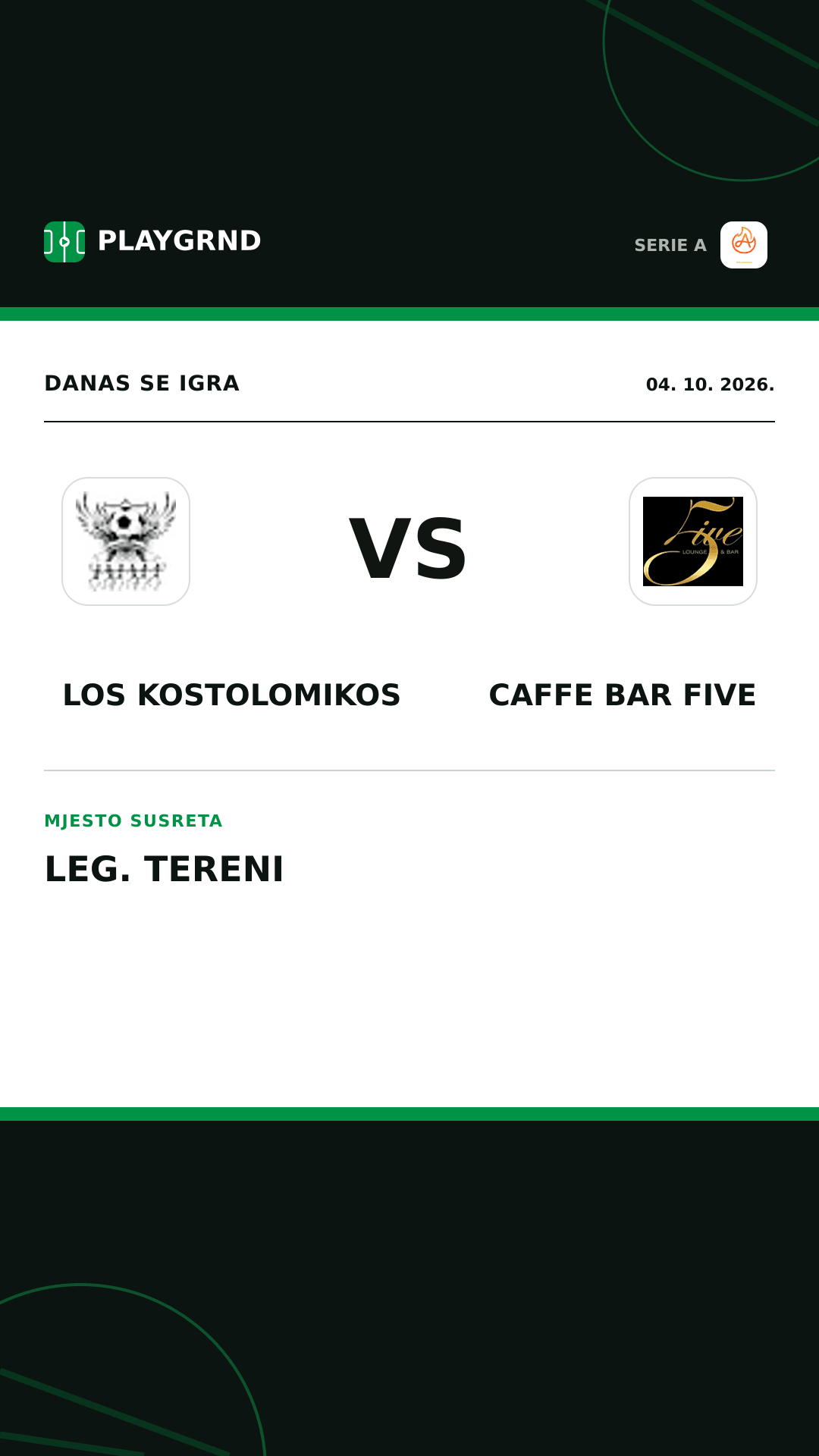 Instagram slika: Los Kostolomikos vs Caffe Bar Five