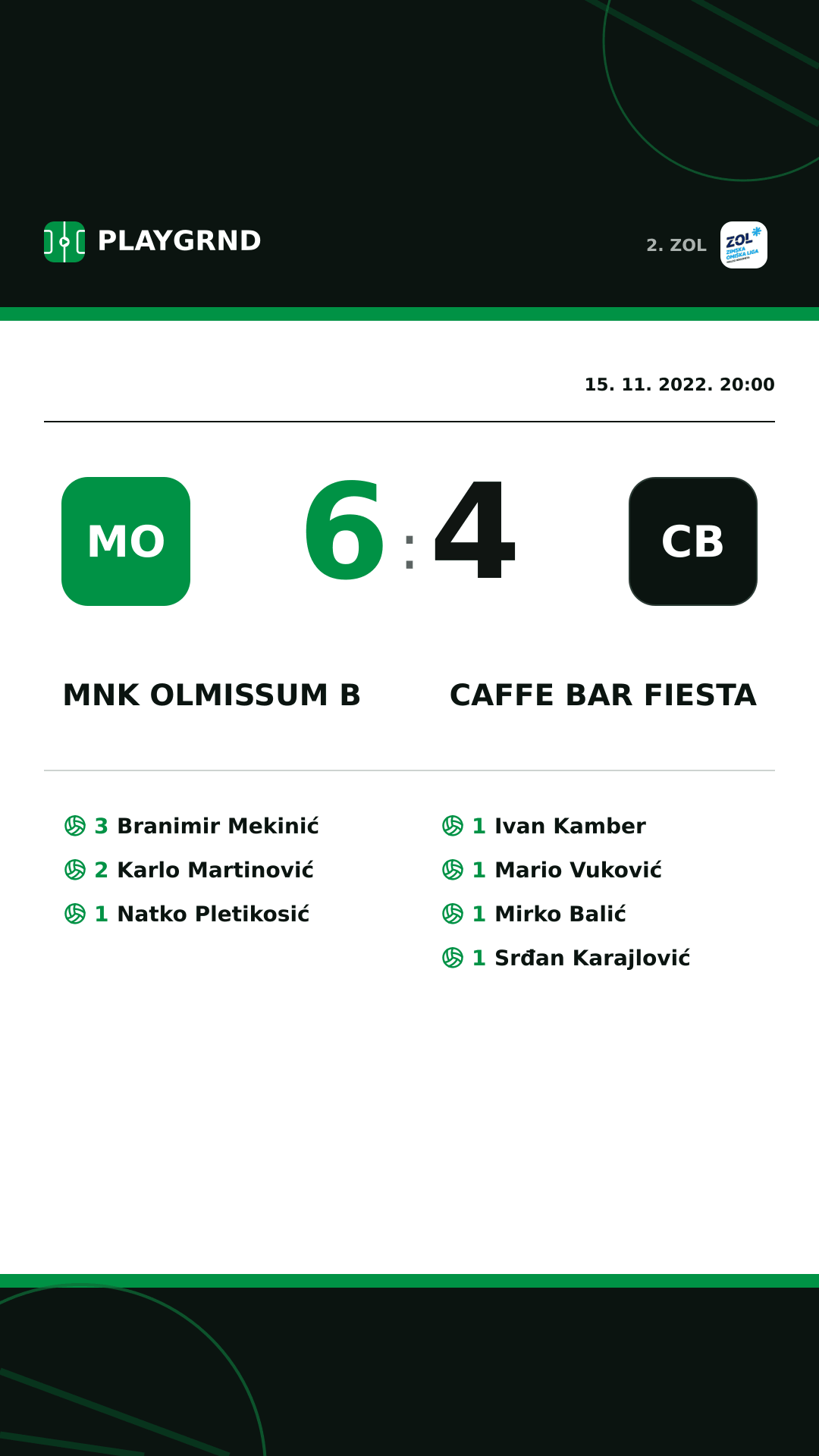 Instagram slika: MNK Olmissum B 6:4 Caffe bar Fiesta