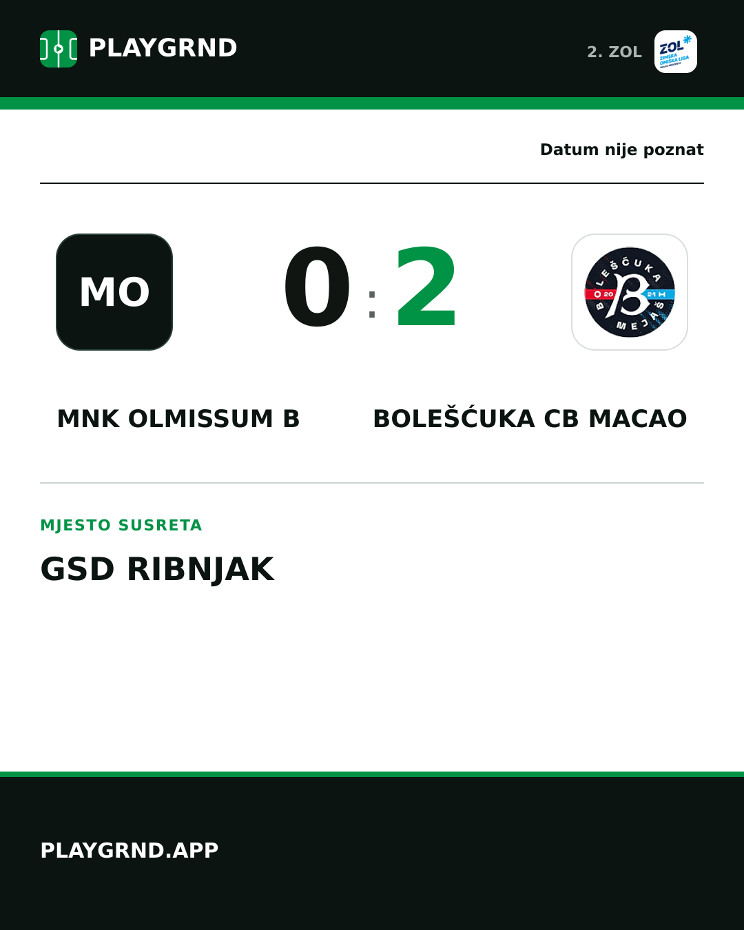 Instagram slika: MNK Olmissum B 0:2 Bolešćuka CB Macao