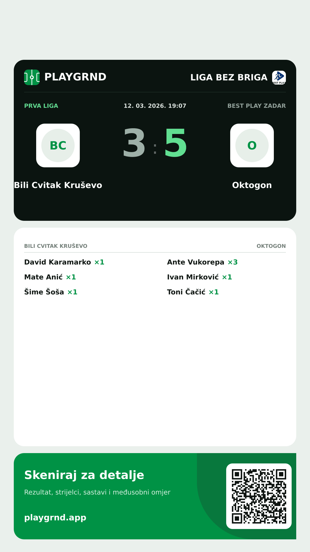Story slika: Bili Cvitak Kruševo 3:5 Oktogon