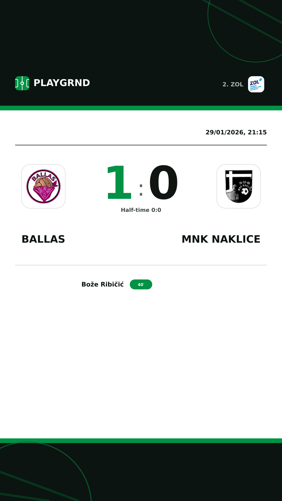 Instagram artwork: Ballas 1:0 MNK Naklice