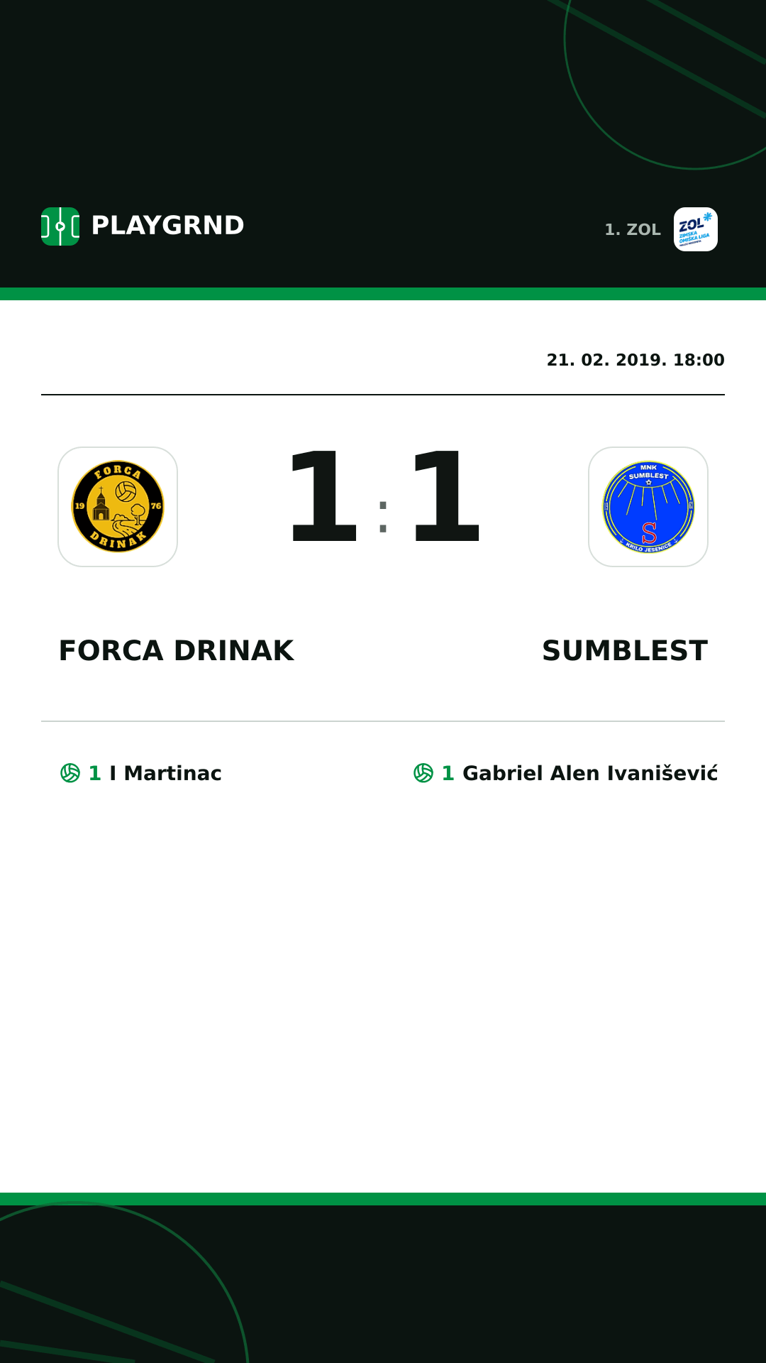 Instagram slika: Forca Drinak 1:1 Sumblest