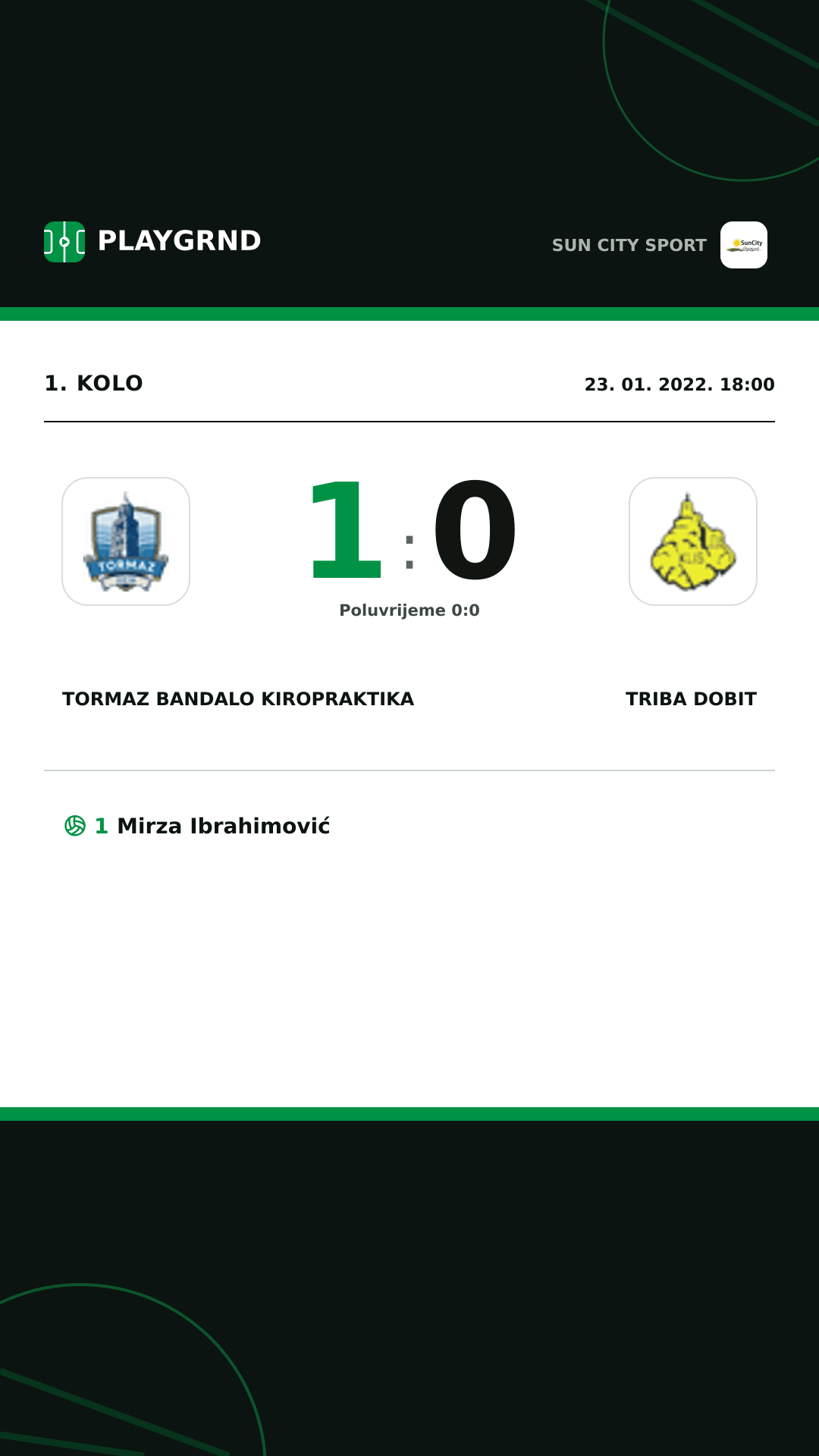 Instagram slika: Tormaz Bandalo Kiropraktika 1:0 Triba Dobit