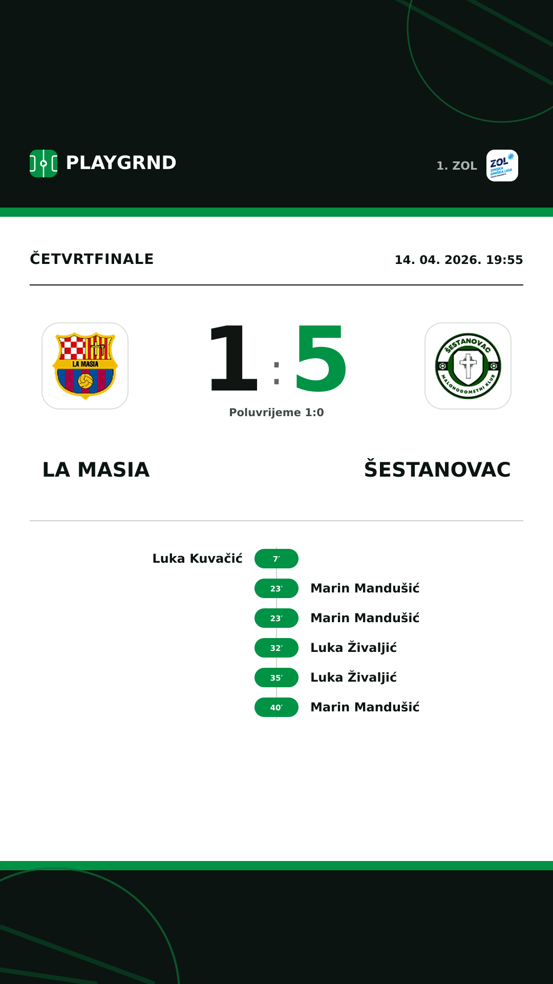 Instagram slika: La Masia 1:5 Šestanovac
