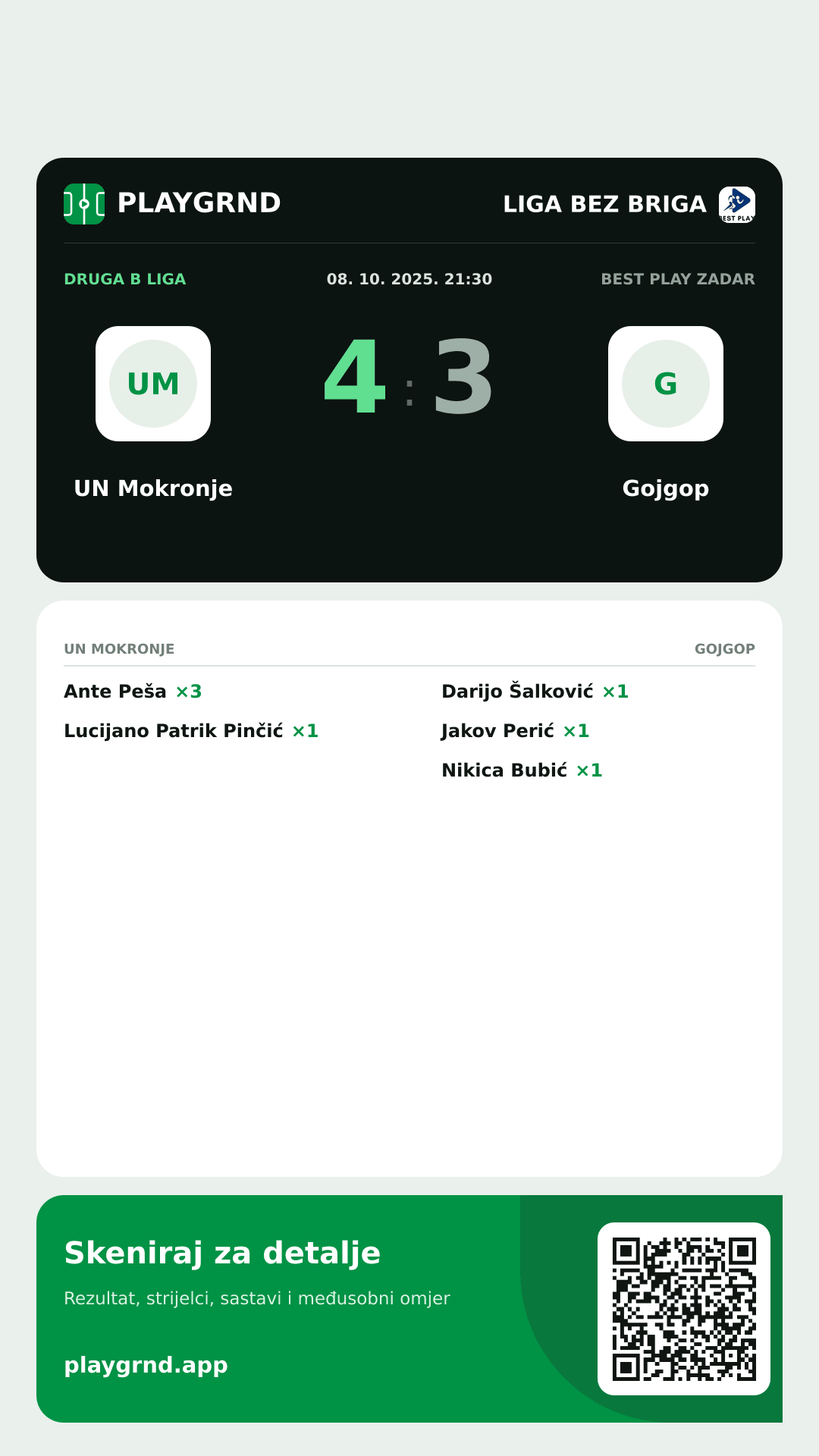Story slika: UN Mokronje 4:3 Gojgop