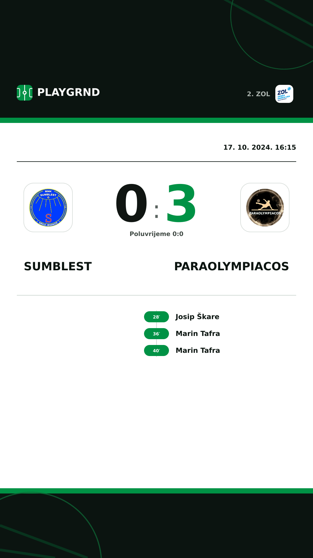 Instagram slika: Sumblest 0:3 Paraolympiacos