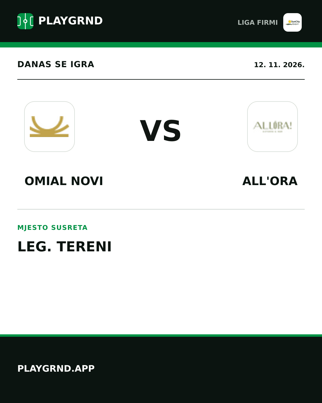 Instagram slika: Omial Novi vs All'Ora