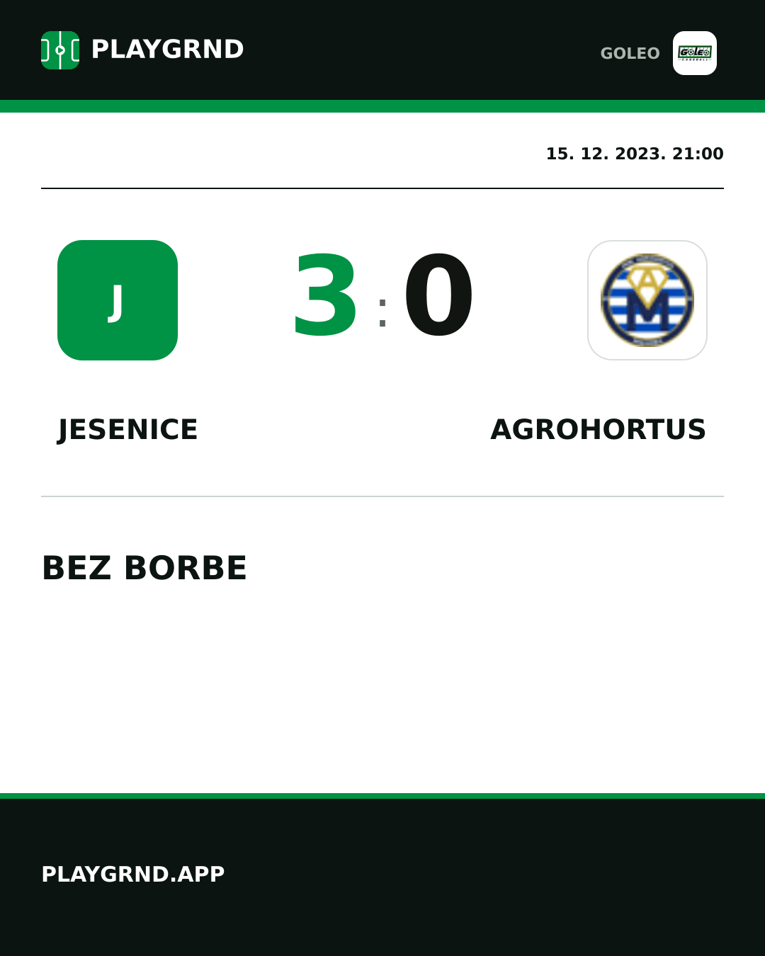 Instagram slika: Jesenice 3:0 Agrohortus