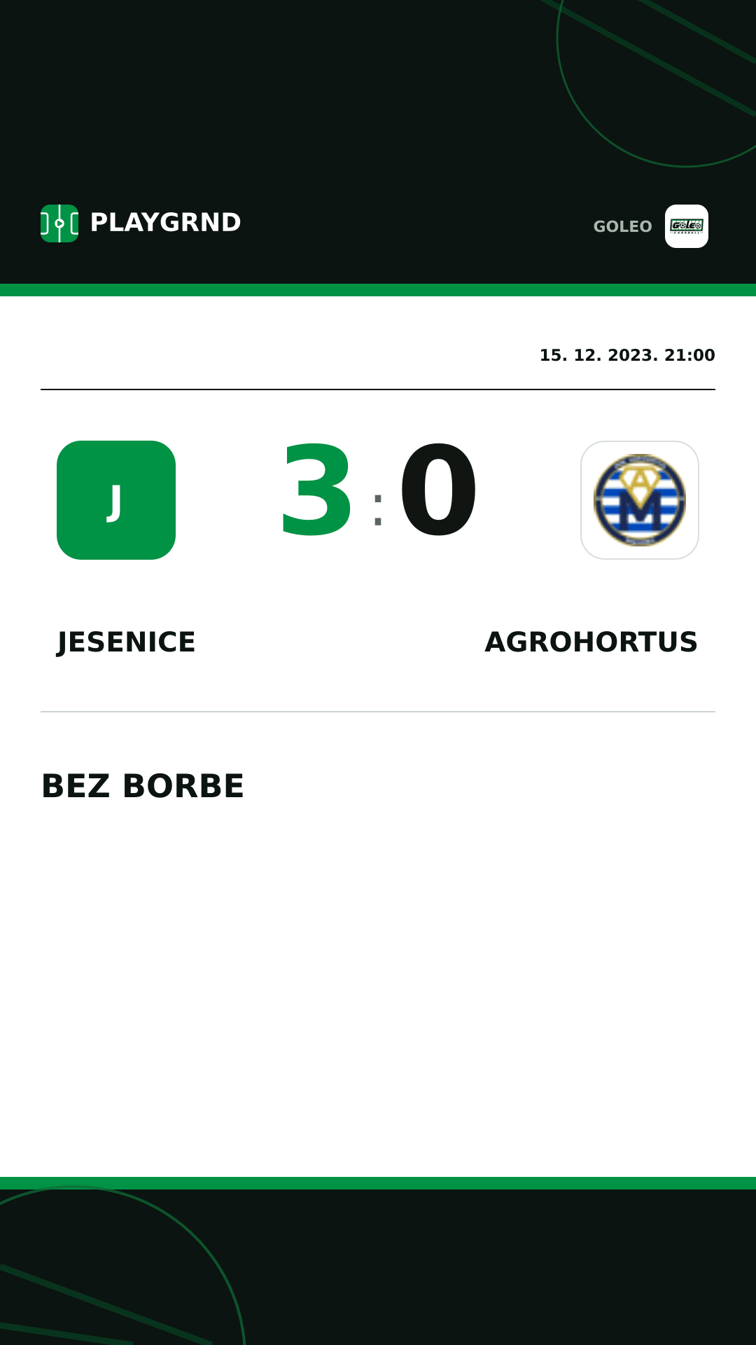 Instagram slika: Jesenice 3:0 Agrohortus