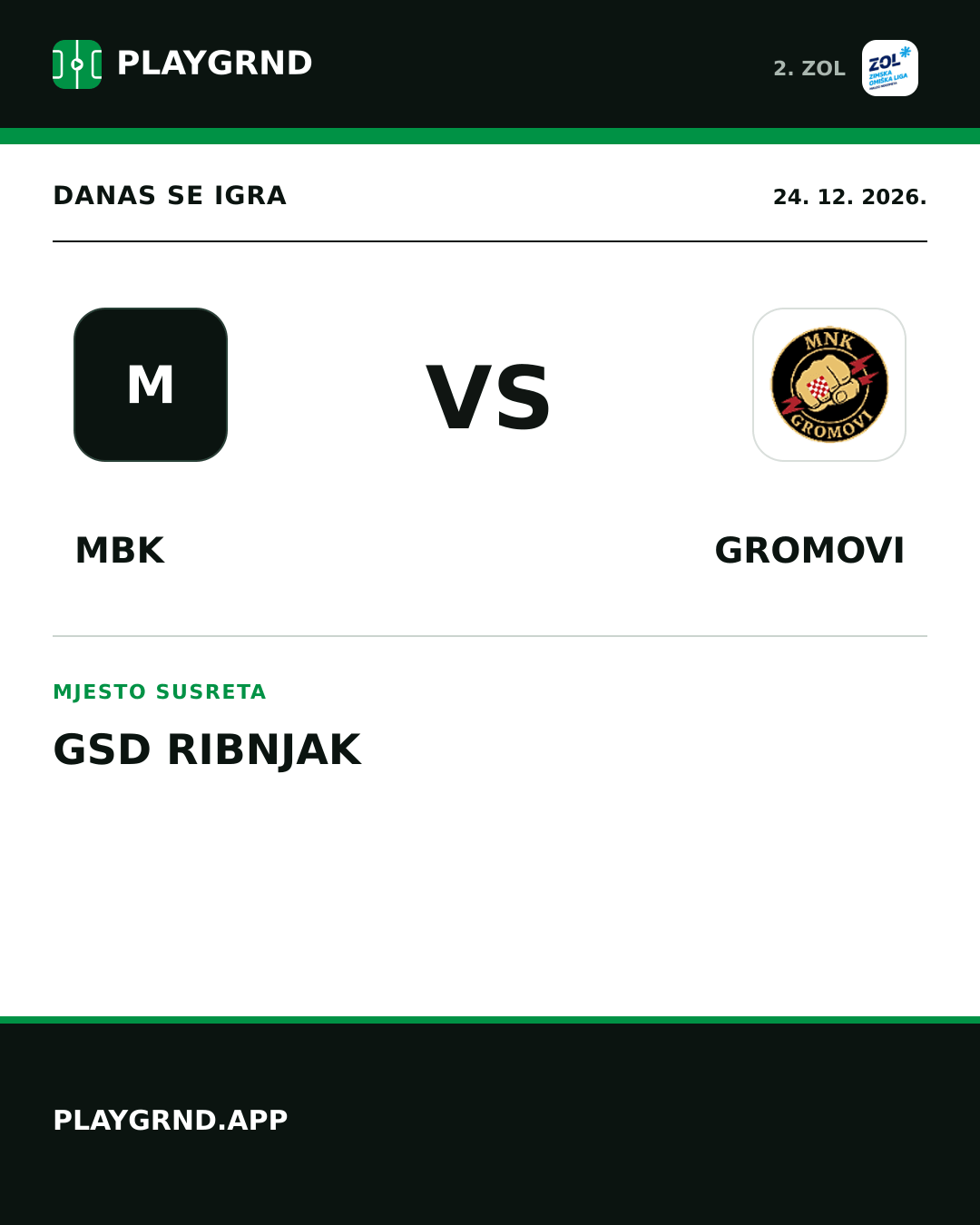 Instagram slika: MBK vs Gromovi