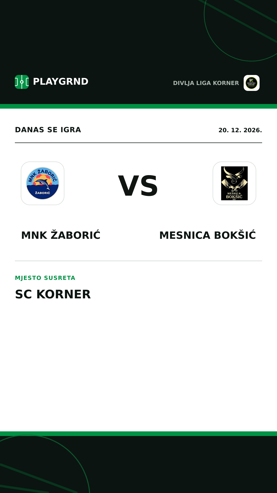 Instagram slika: MNK Žaborić vs Mesnica Bokšić