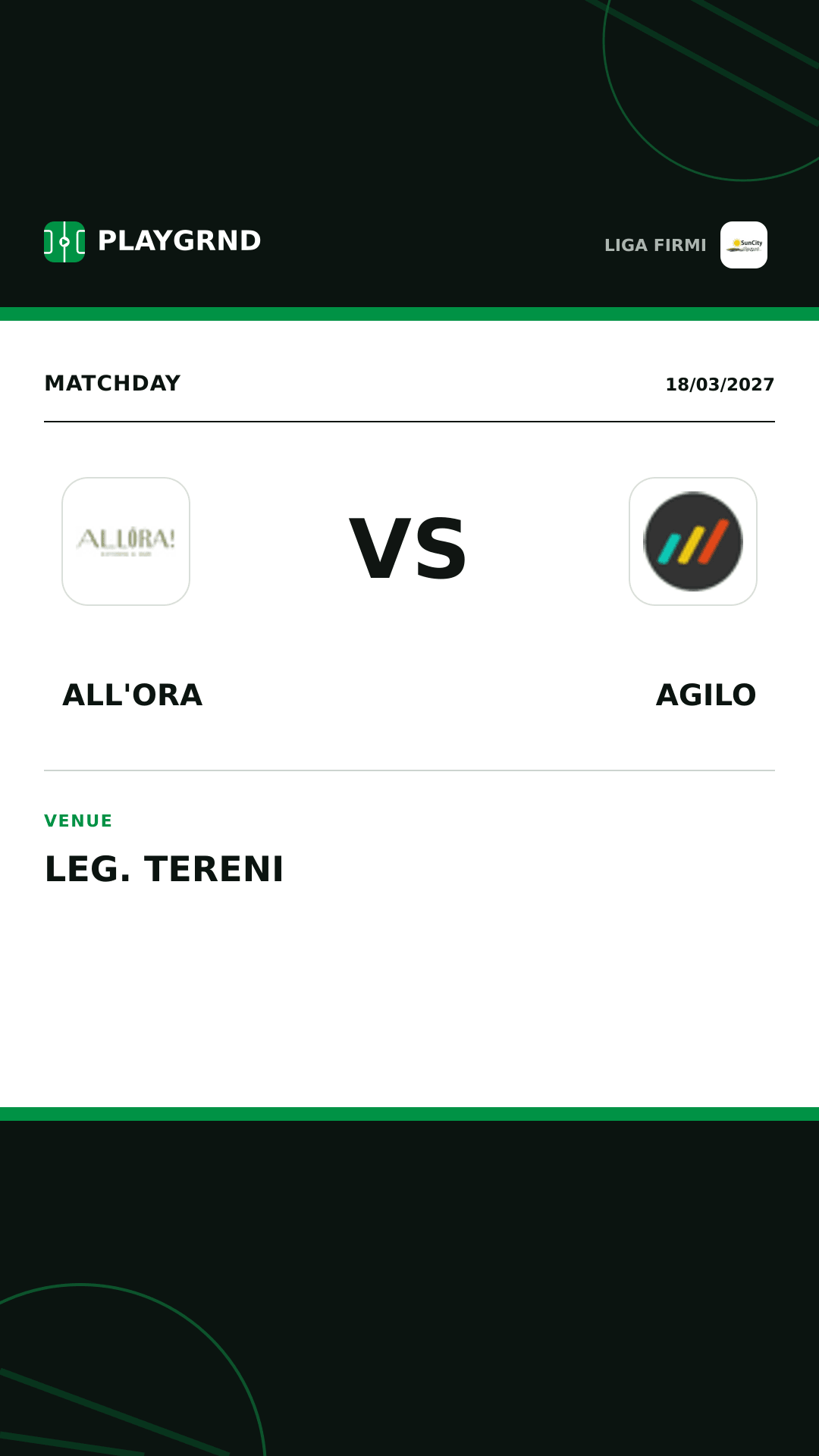 Instagram artwork: All'Ora vs Agilo