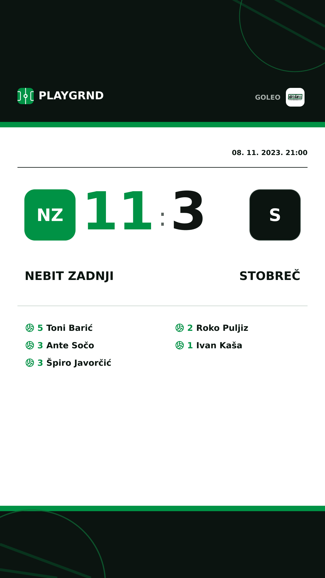 Instagram slika: Nebit zadnji 11:3 Stobreč