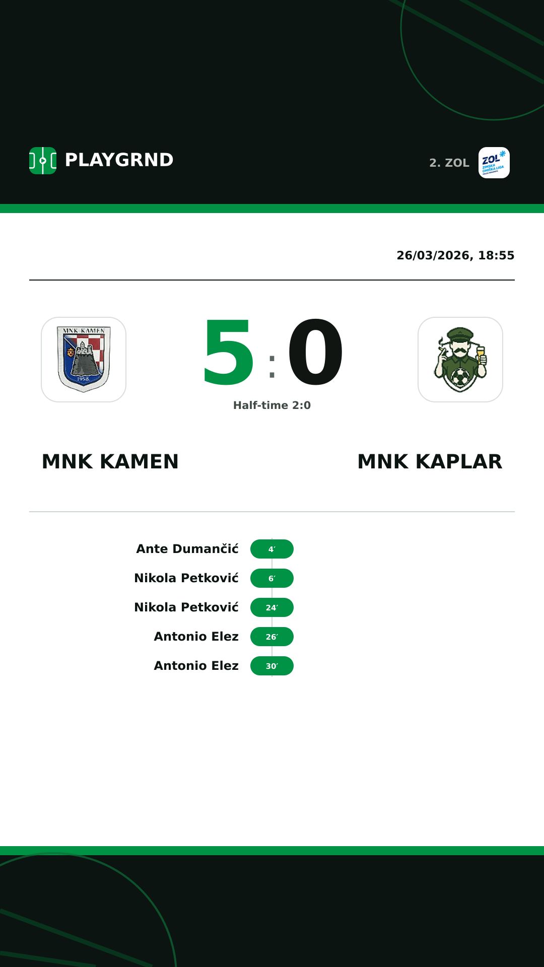 Instagram artwork: MNK Kamen 5:0 MNK Kaplar