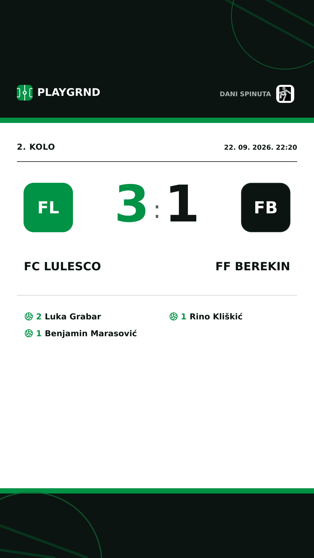 Instagram slika: FC Lulesco vs FF Berekin