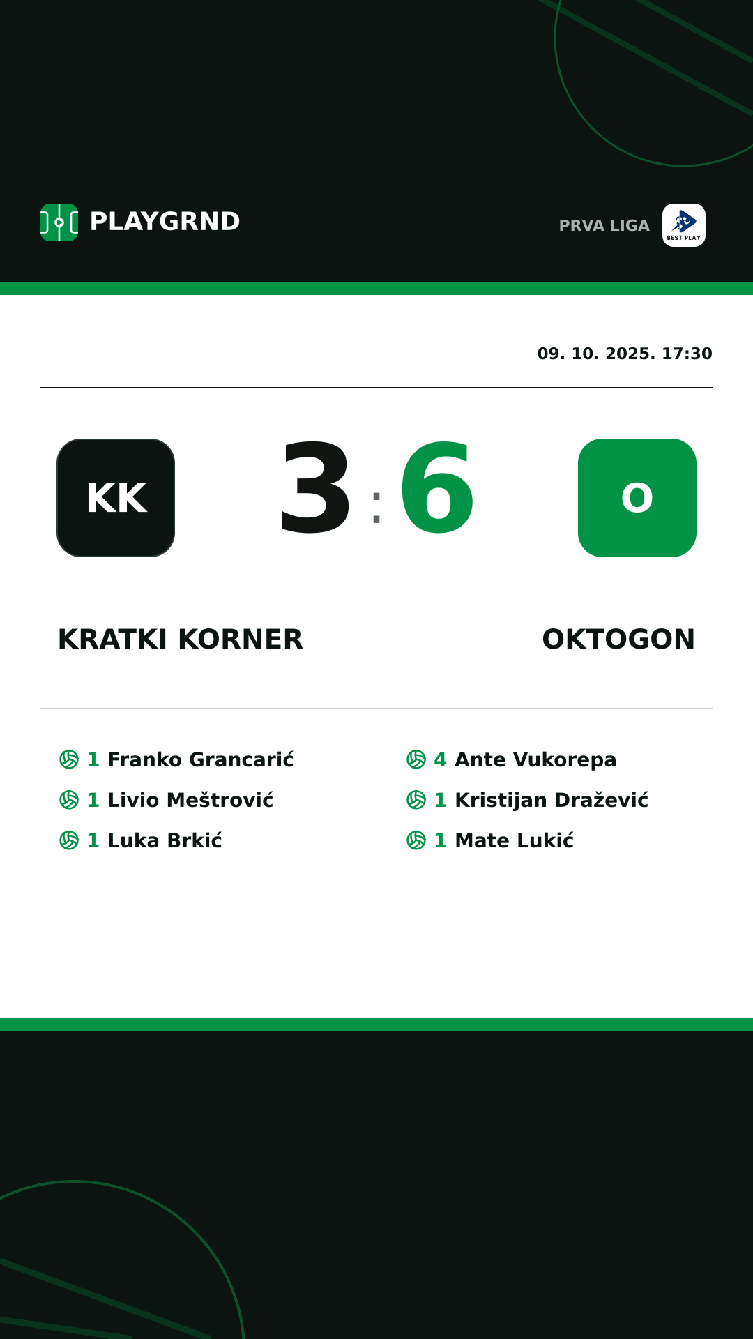 Instagram slika: Kratki Korner 3:6 Oktogon