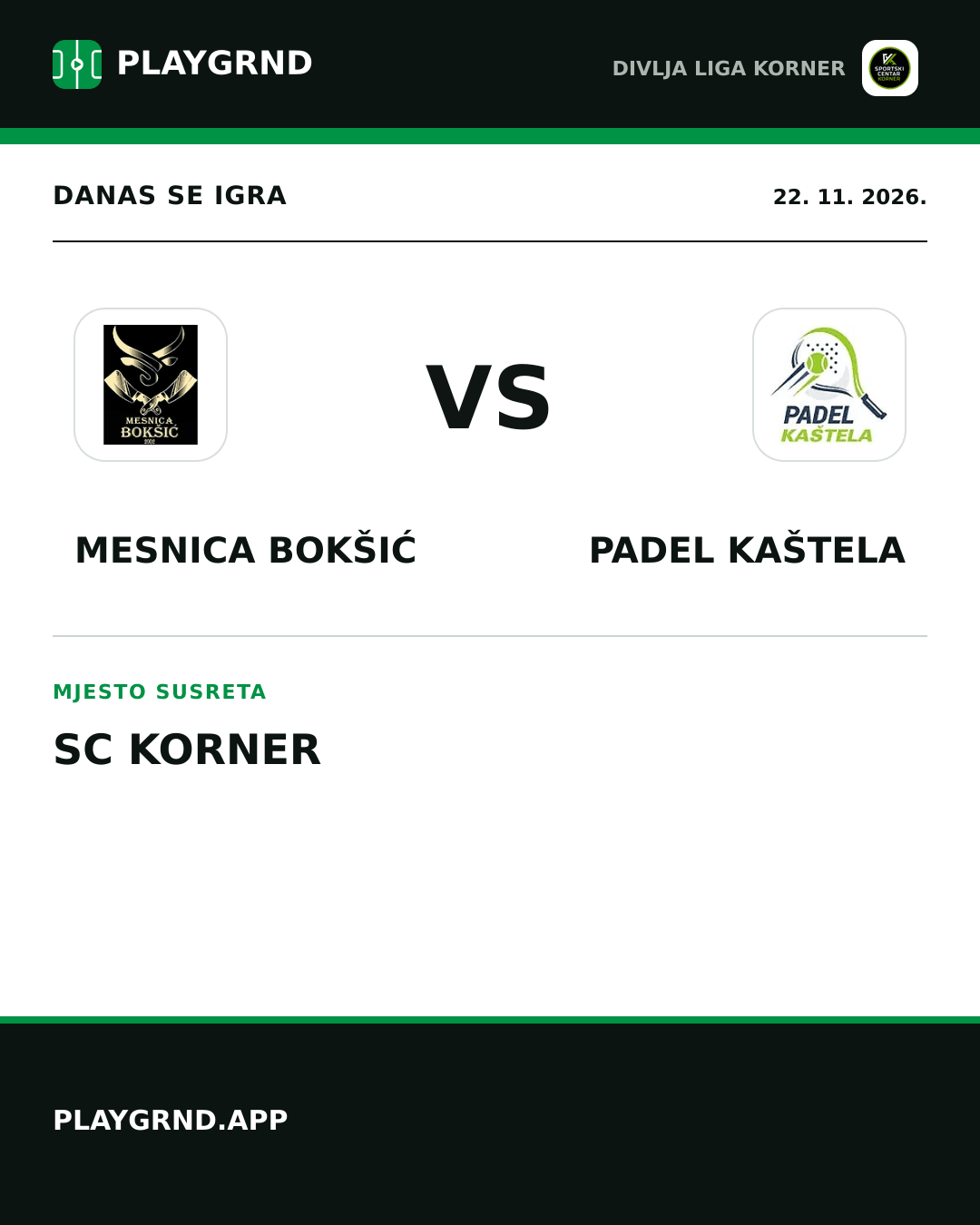 Instagram slika: Mesnica Bokšić vs Padel Kaštela