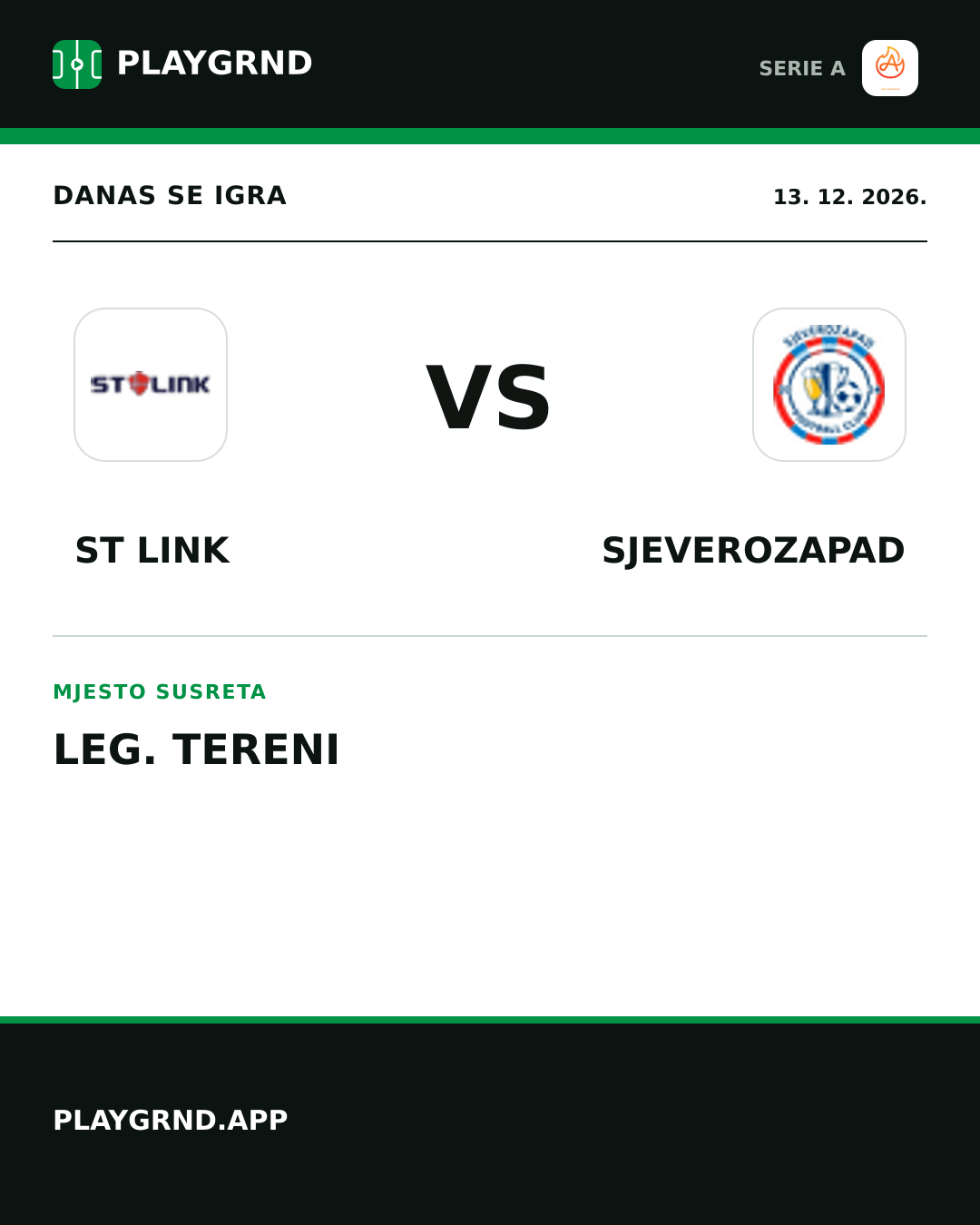 Instagram slika: ST Link vs Sjeverozapad