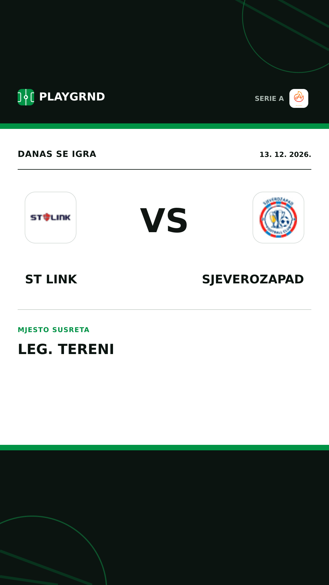 Instagram slika: ST Link vs Sjeverozapad