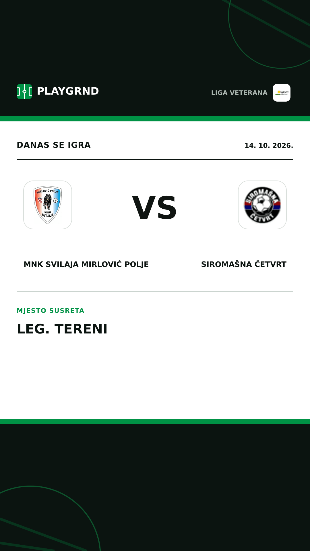 Instagram slika: MNK Svilaja Mirlović Polje vs Siromašna Četvrt