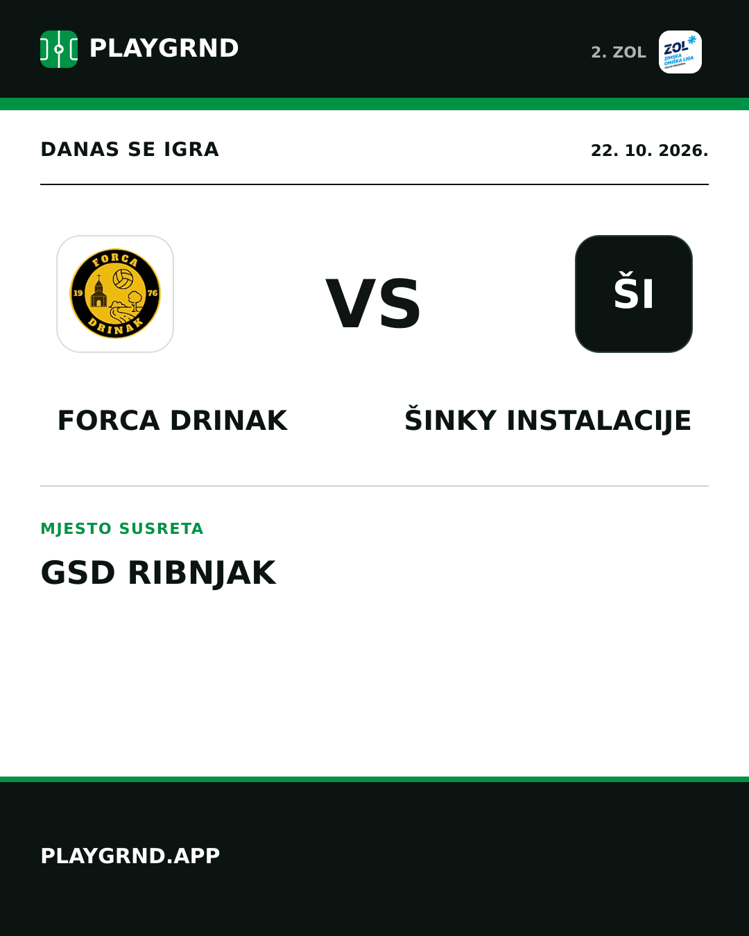 Instagram slika: Forca Drinak vs Šinky Instalacije