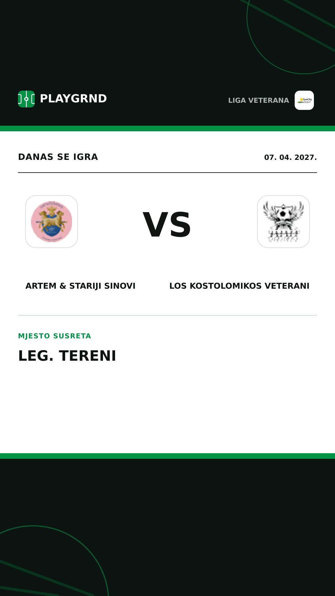 Instagram slika: Artem & Stariji Sinovi vs Los Kostolomikos Veterani