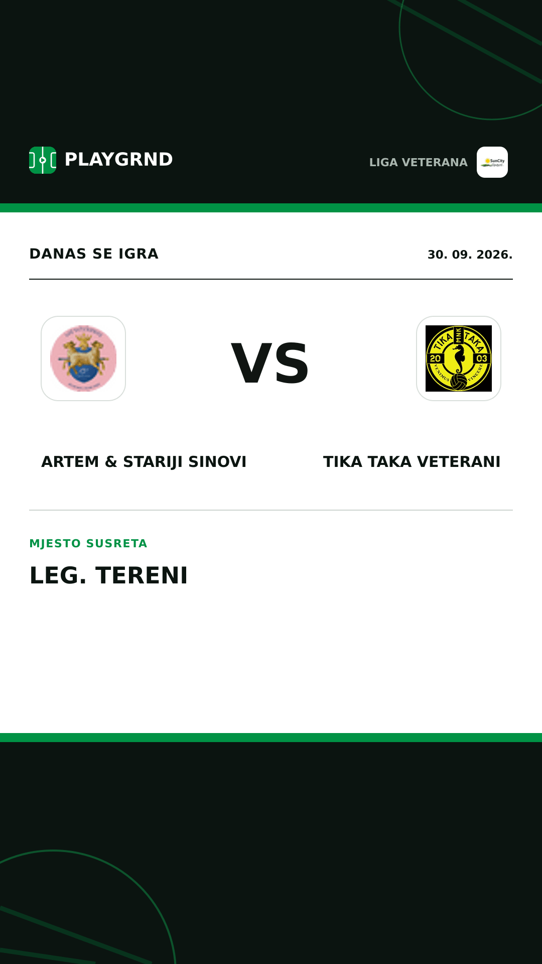 Instagram slika: Artem & Stariji Sinovi vs Tika Taka Veterani