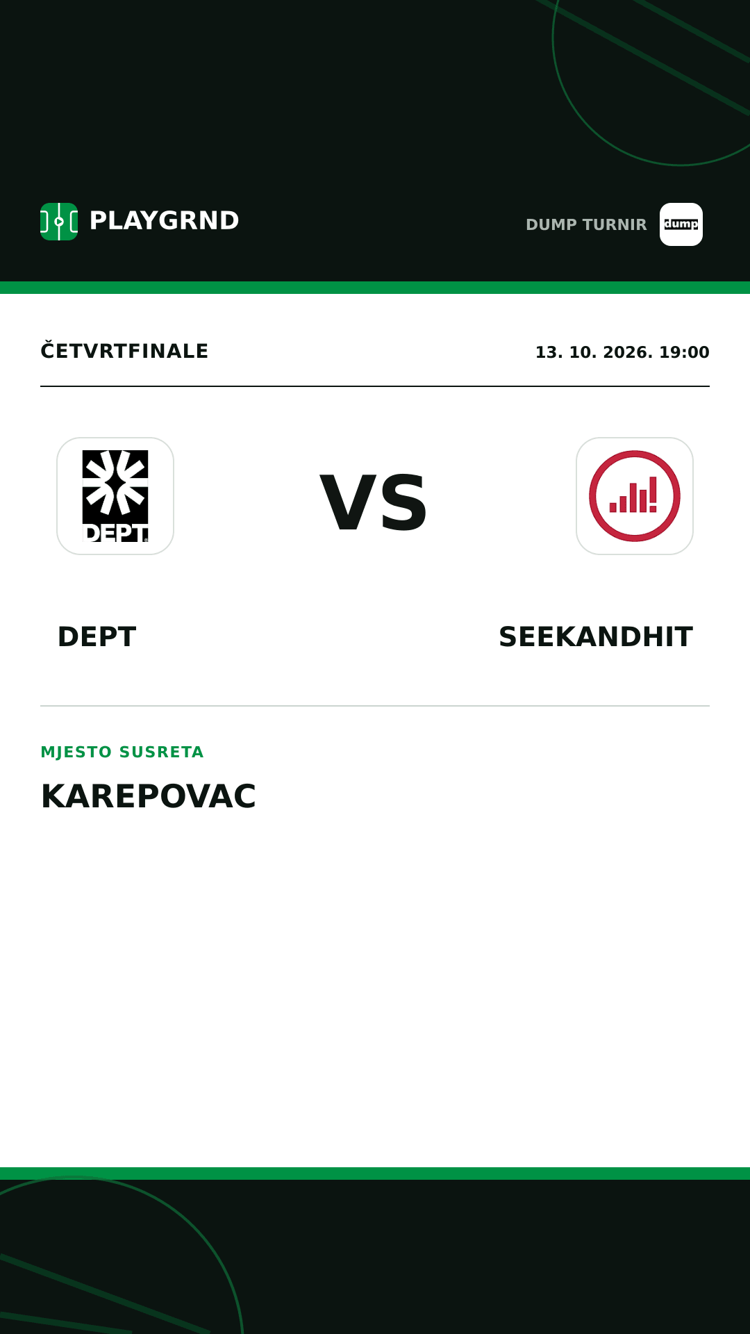Instagram slika: DEPT vs SeekandHit