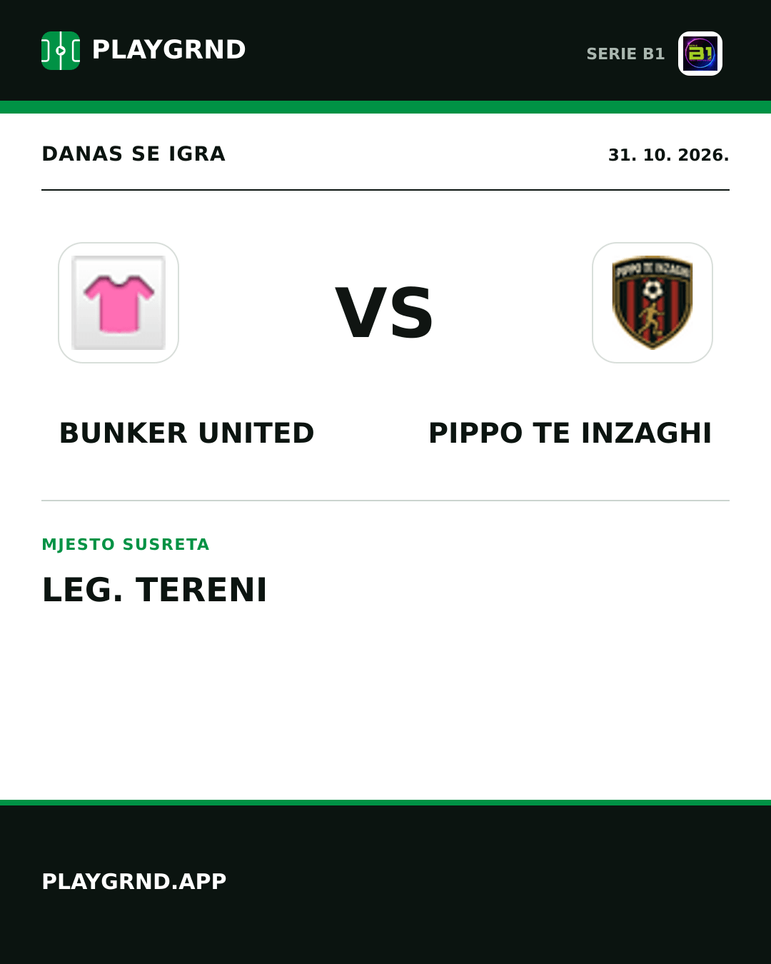 Instagram slika: Bunker United vs Pippo TE Inzaghi