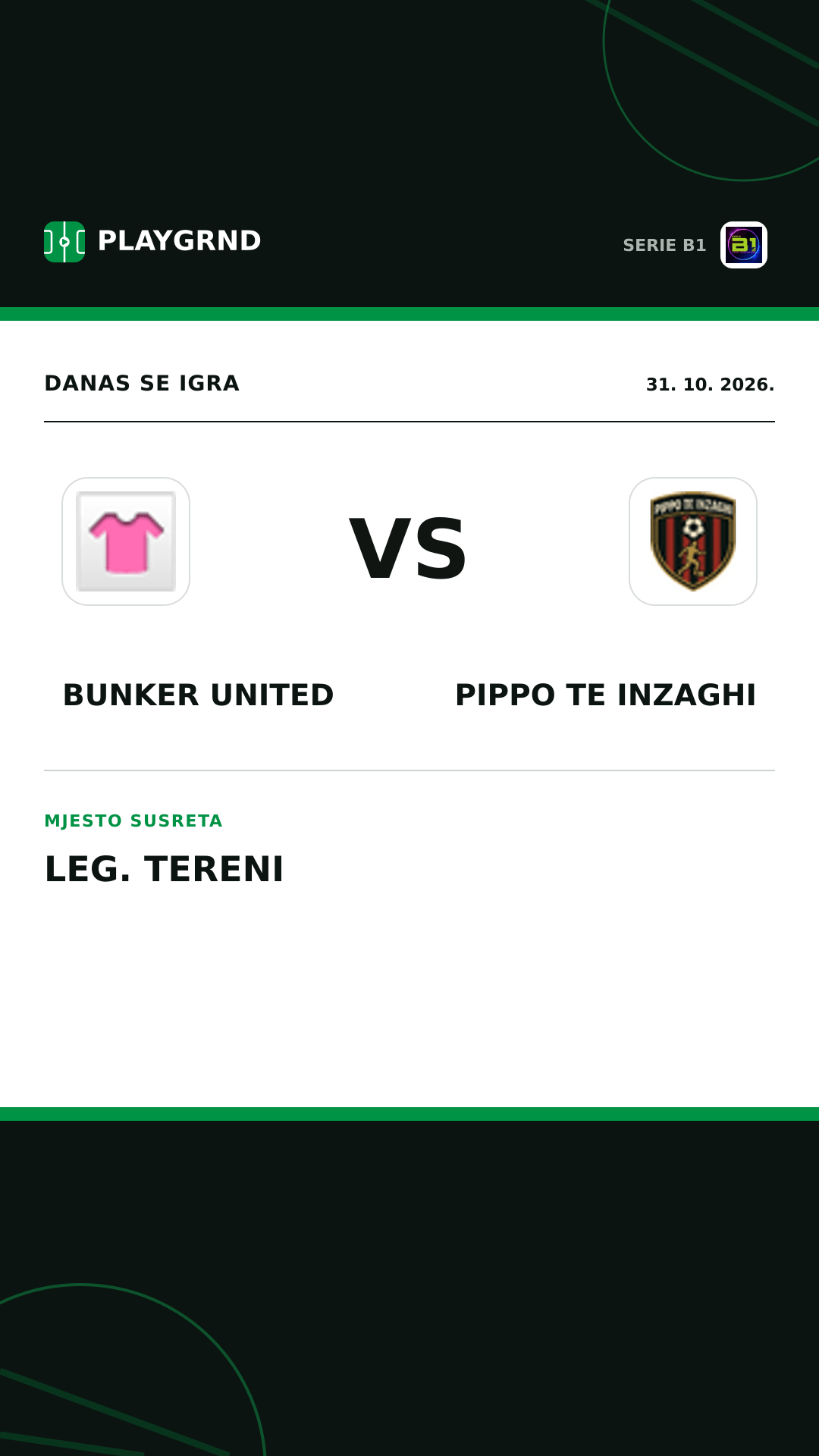 Instagram slika: Bunker United vs Pippo TE Inzaghi