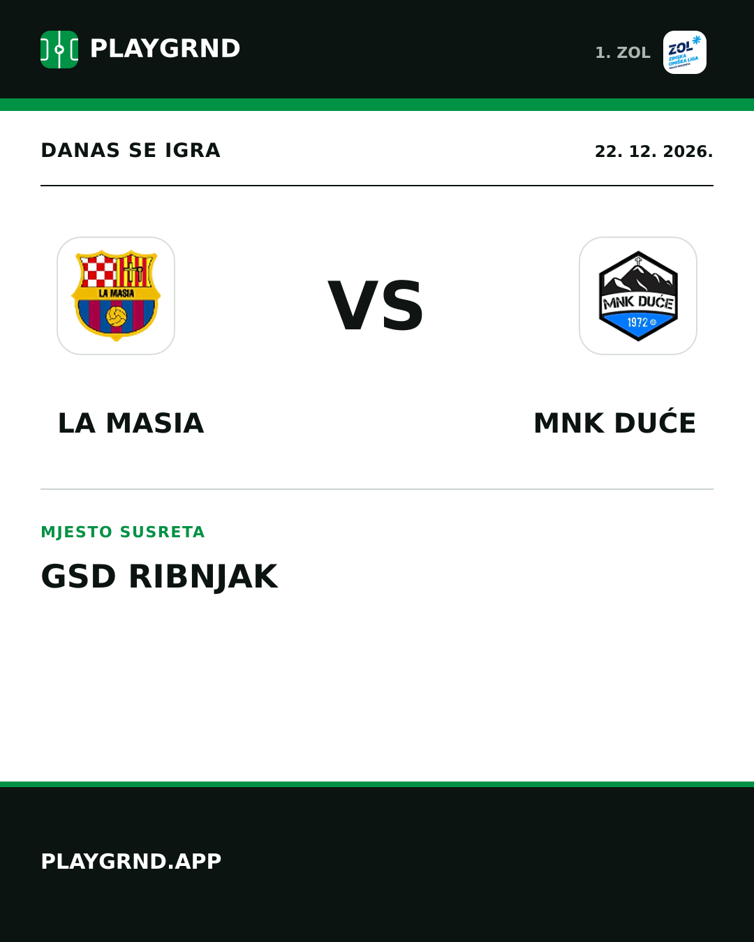 Instagram slika: La Masia vs MNK Duće