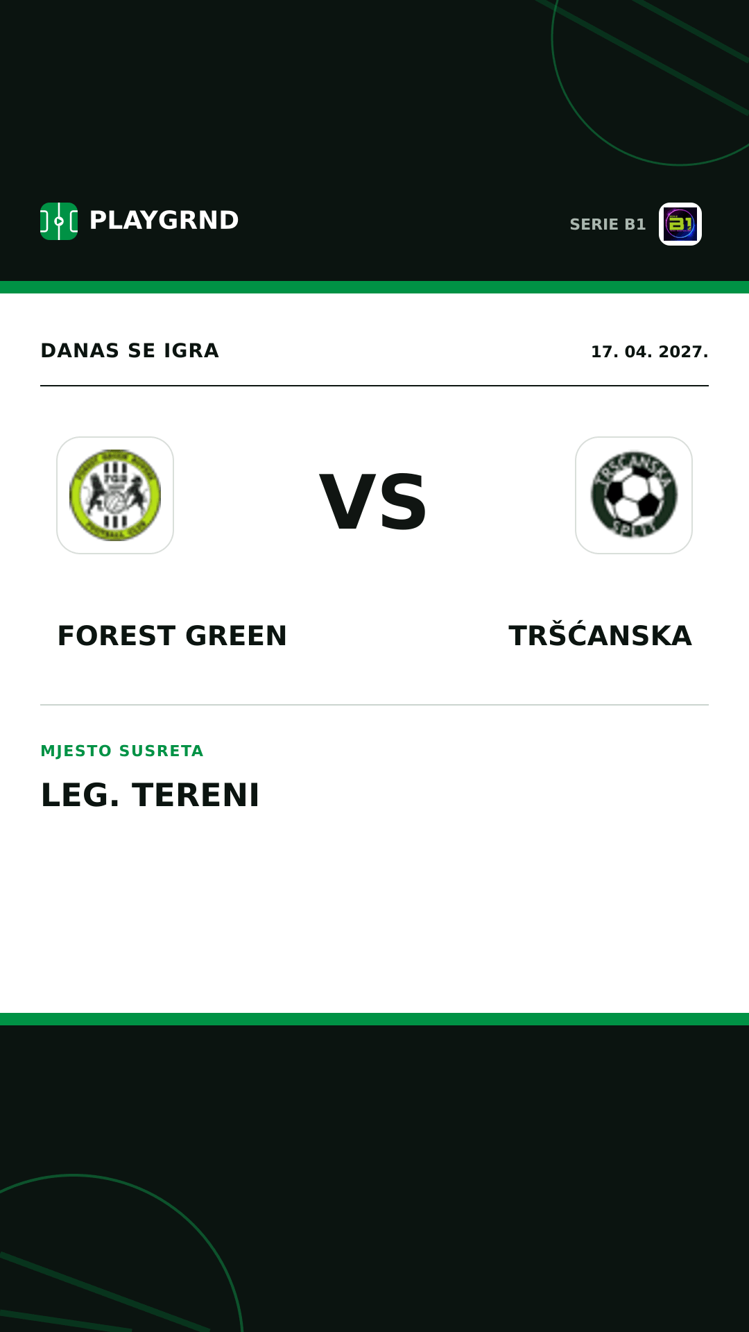 Instagram slika: Forest Green vs Tršćanska