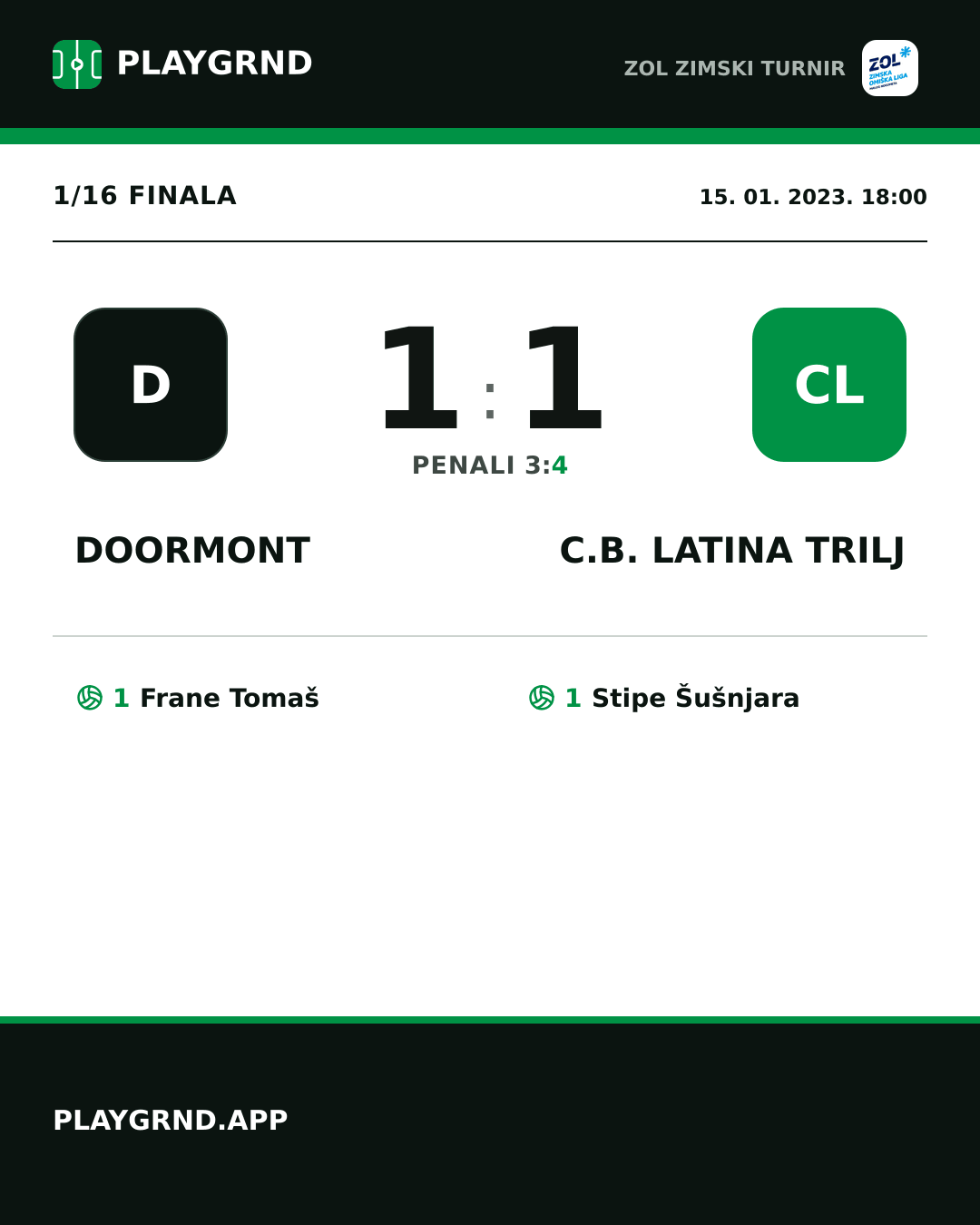 Instagram slika: Doormont 1:1 C.B. Latina Trilj