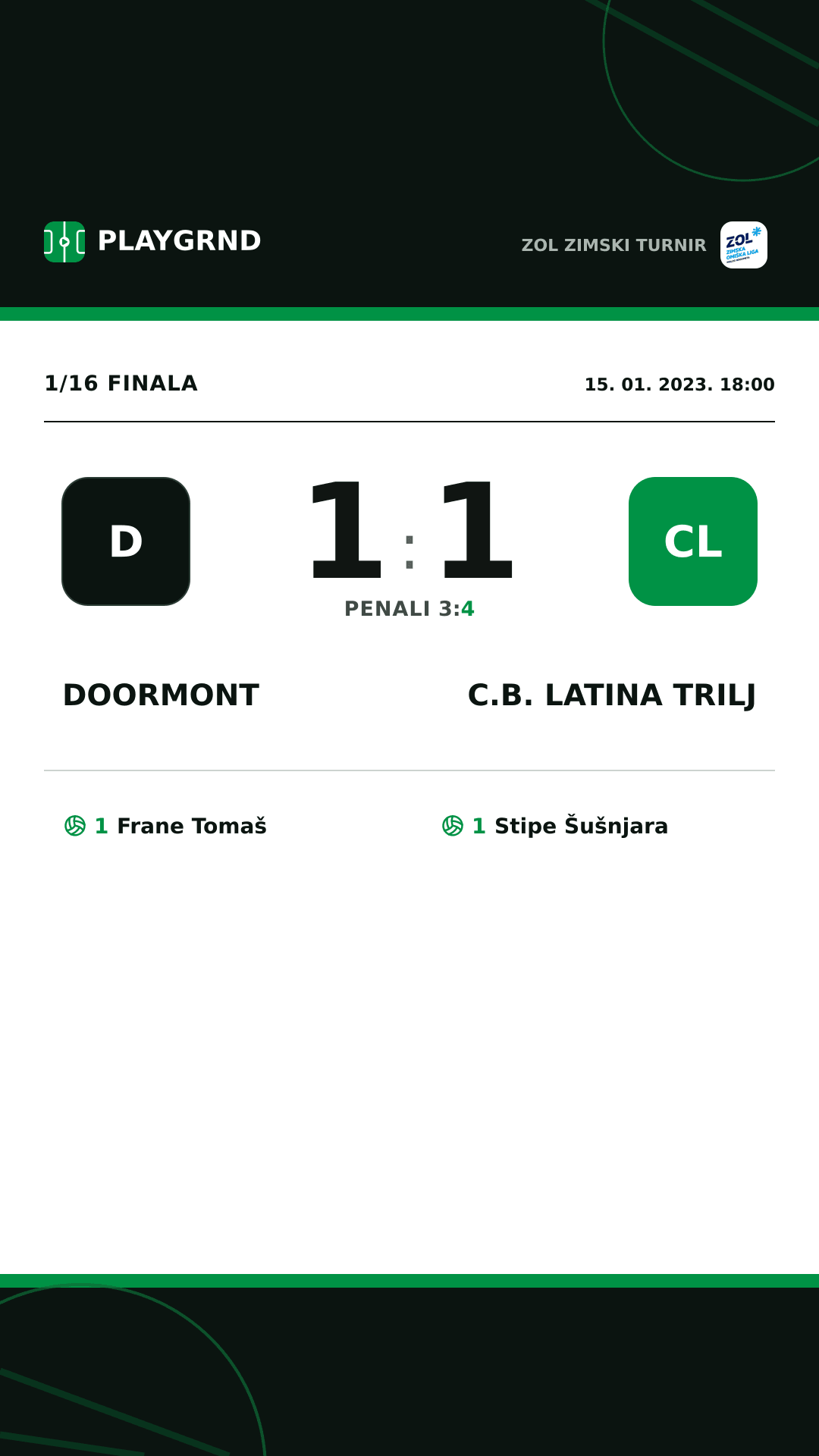 Instagram slika: Doormont 1:1 C.B. Latina Trilj