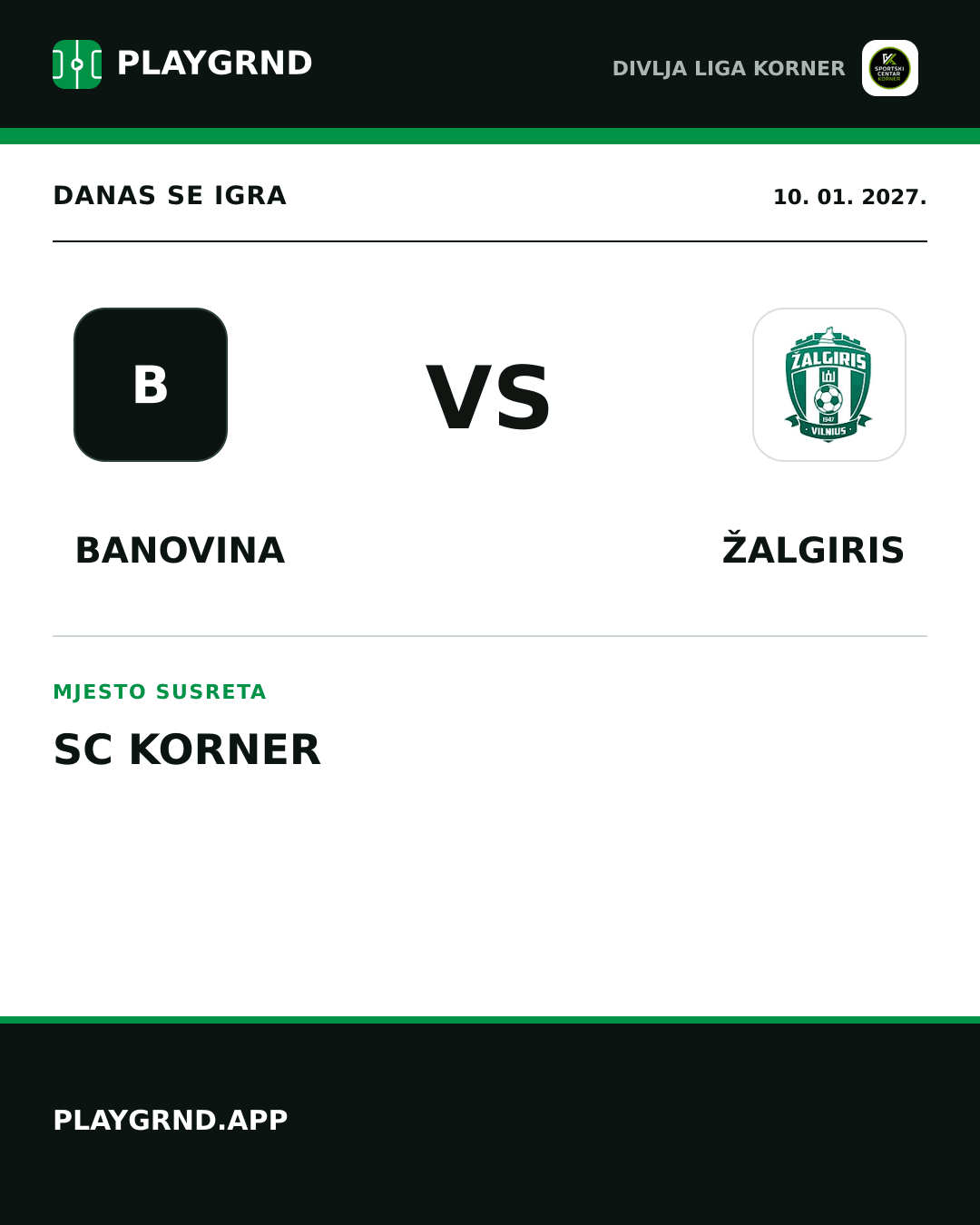 Instagram slika: Banovina vs Žalgiris