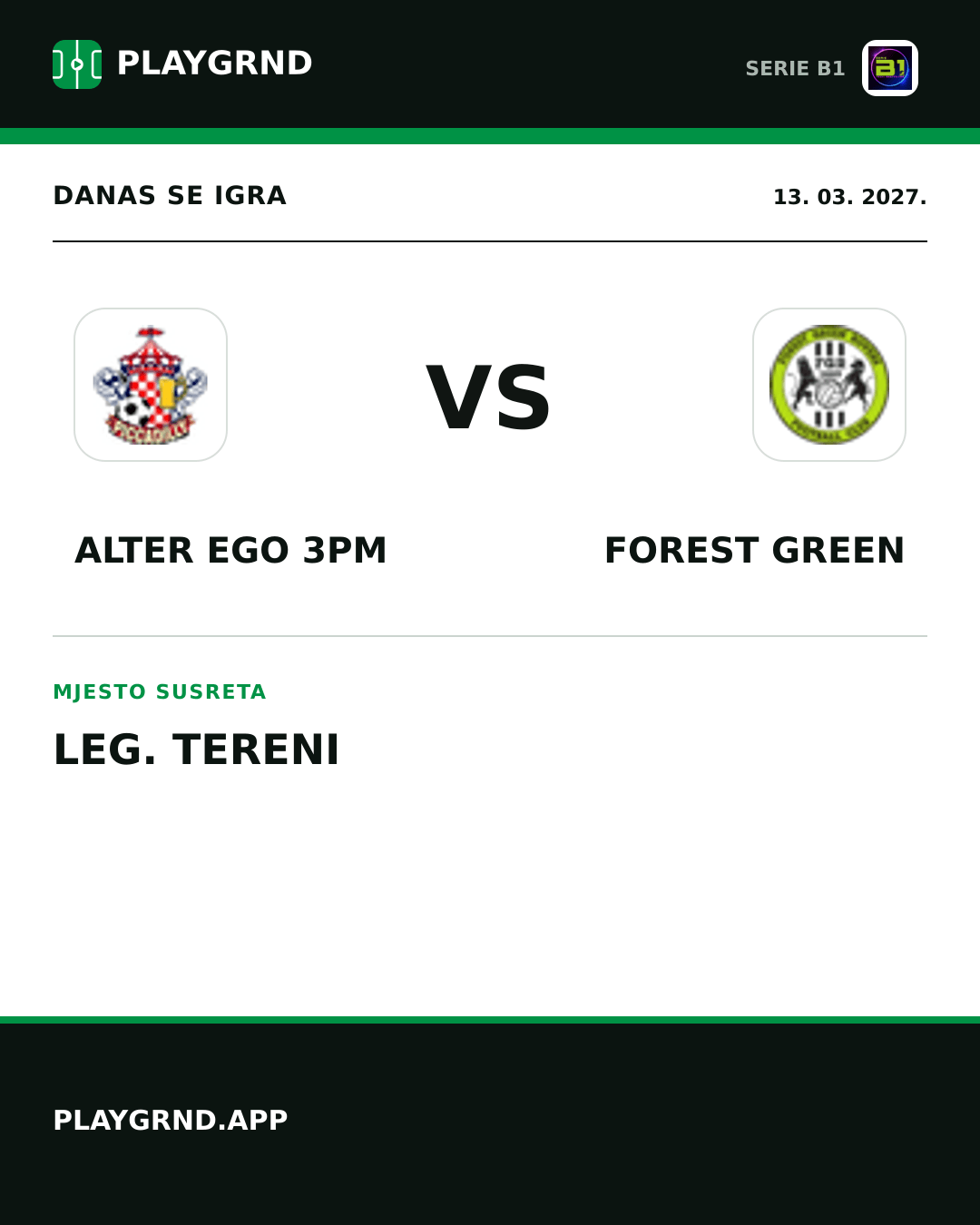 Instagram slika: Alter Ego 3PM vs Forest Green