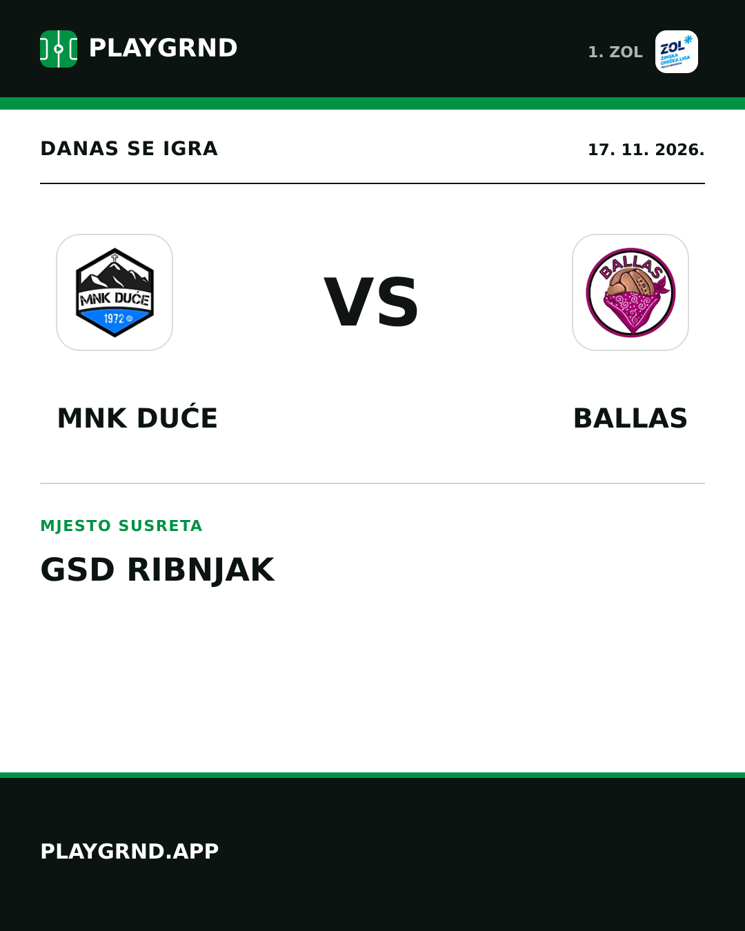 Instagram slika: MNK Duće vs Ballas