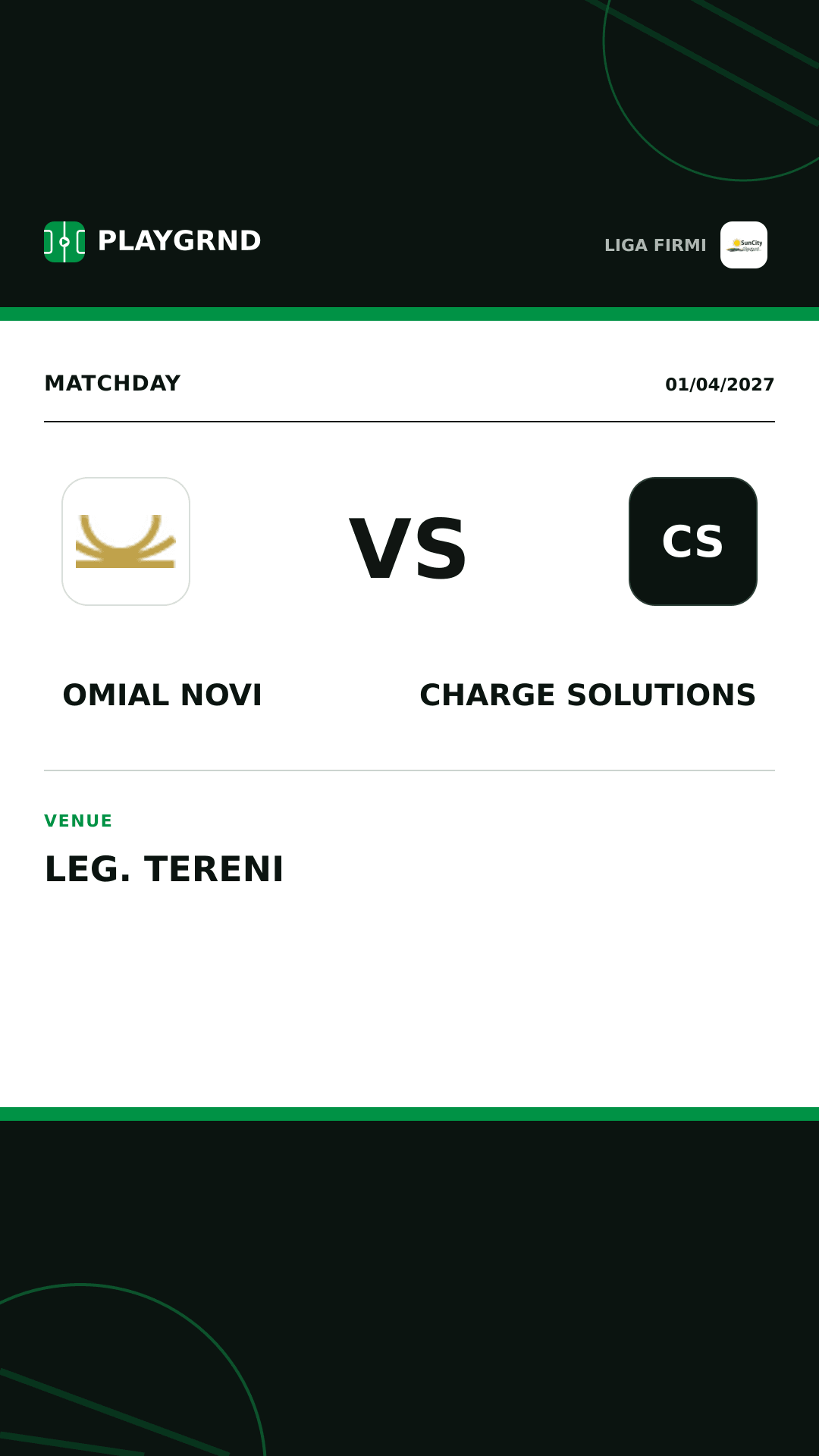 Instagram artwork: Omial Novi vs Charge Solutions