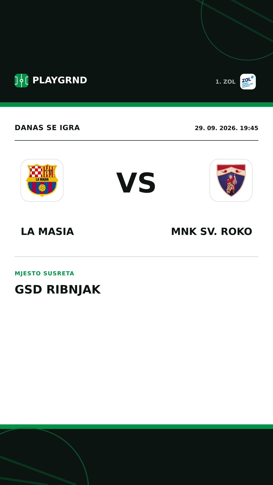 Instagram slika: La Masia vs MNK Sv. Roko