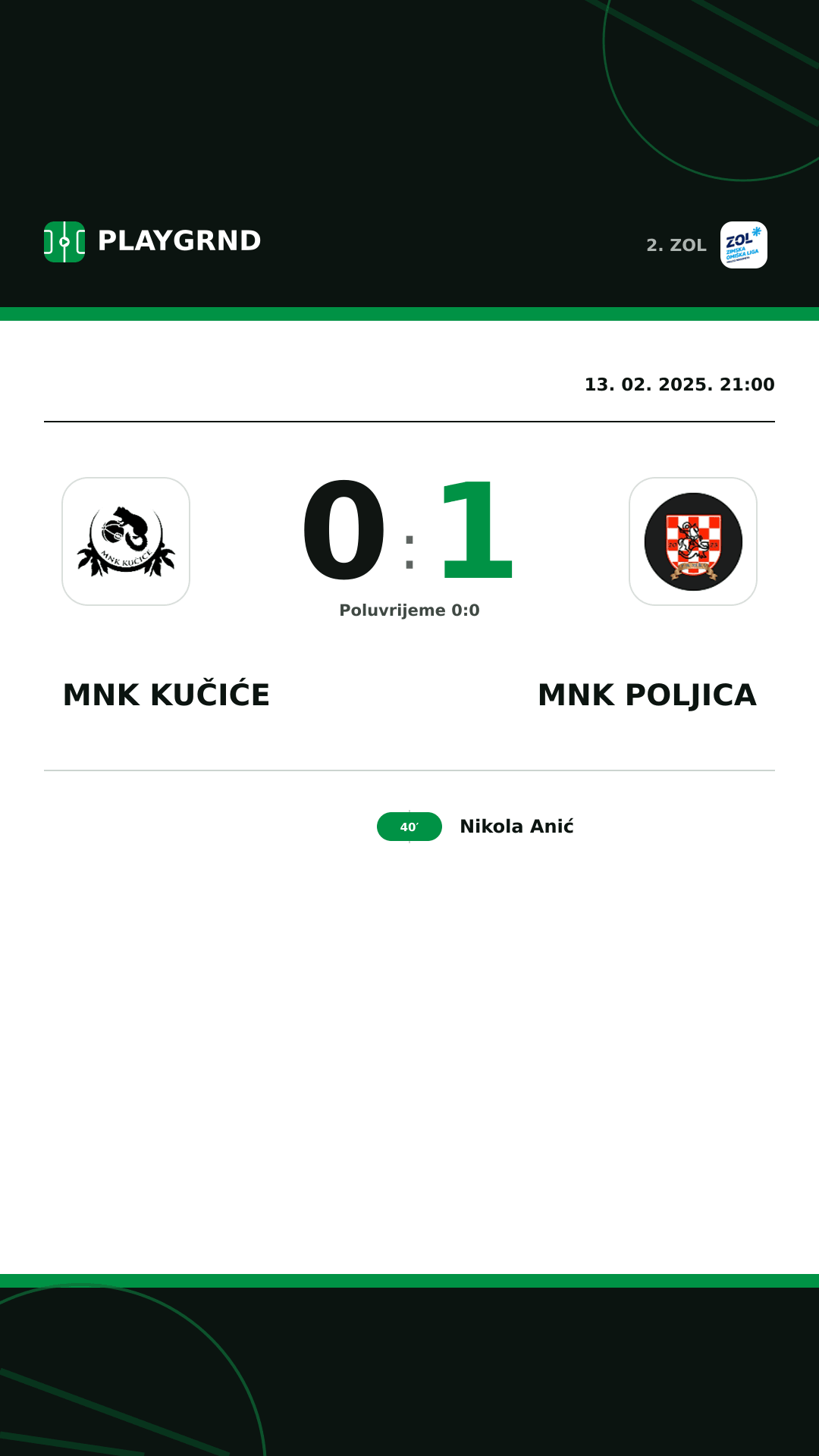 Instagram slika: MNK Kučiće 0:1 MNK Poljica