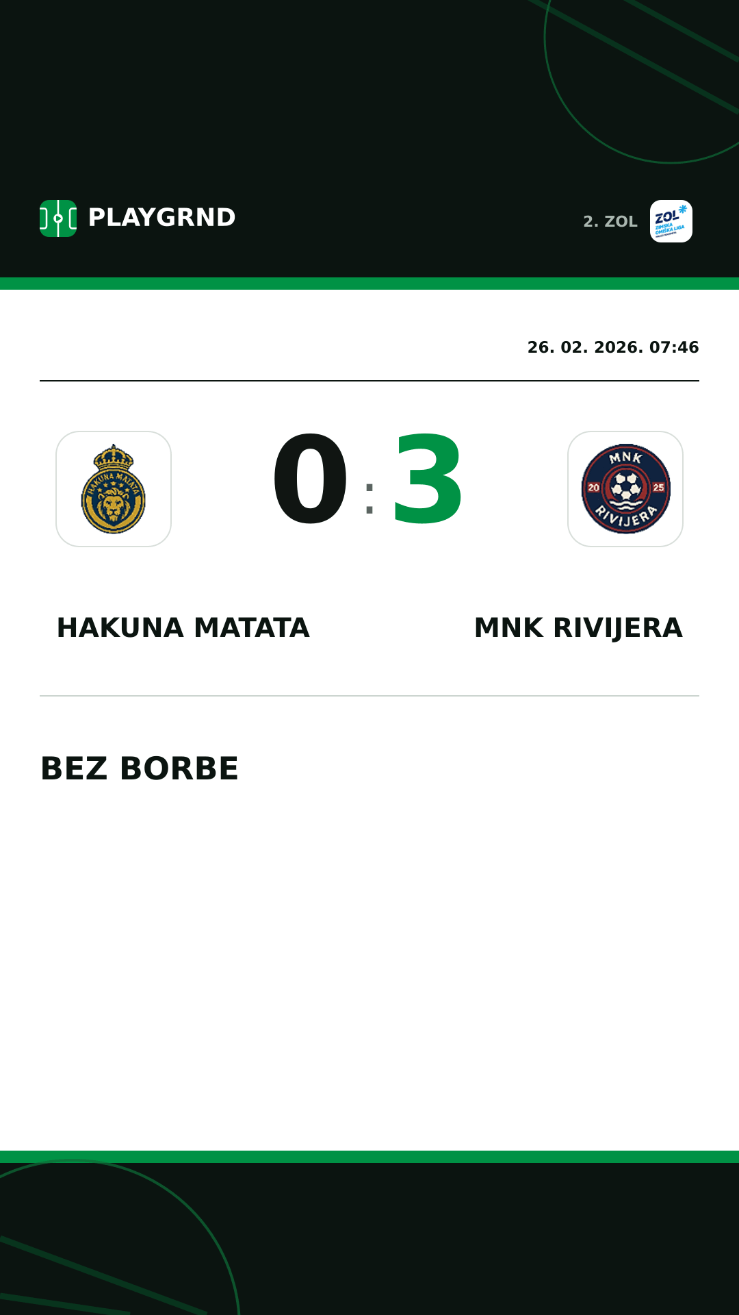 Instagram slika: Hakuna Matata 0:3 MNK Rivijera