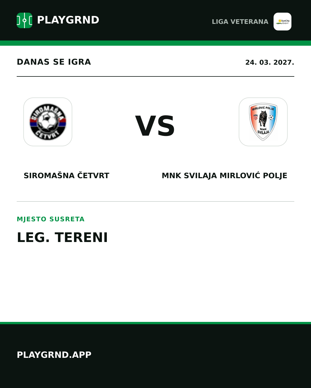 Instagram slika: Siromašna Četvrt vs MNK Svilaja Mirlović Polje