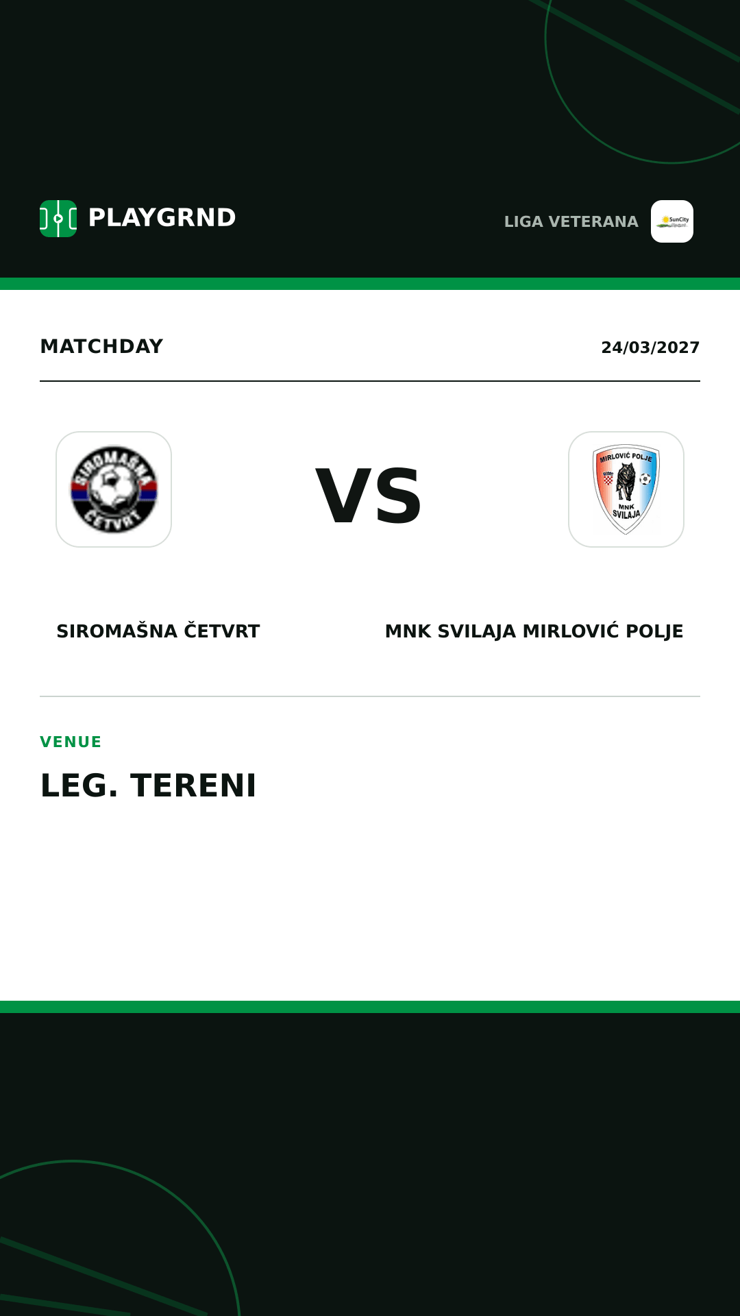 Instagram artwork: Siromašna Četvrt vs MNK Svilaja Mirlović Polje