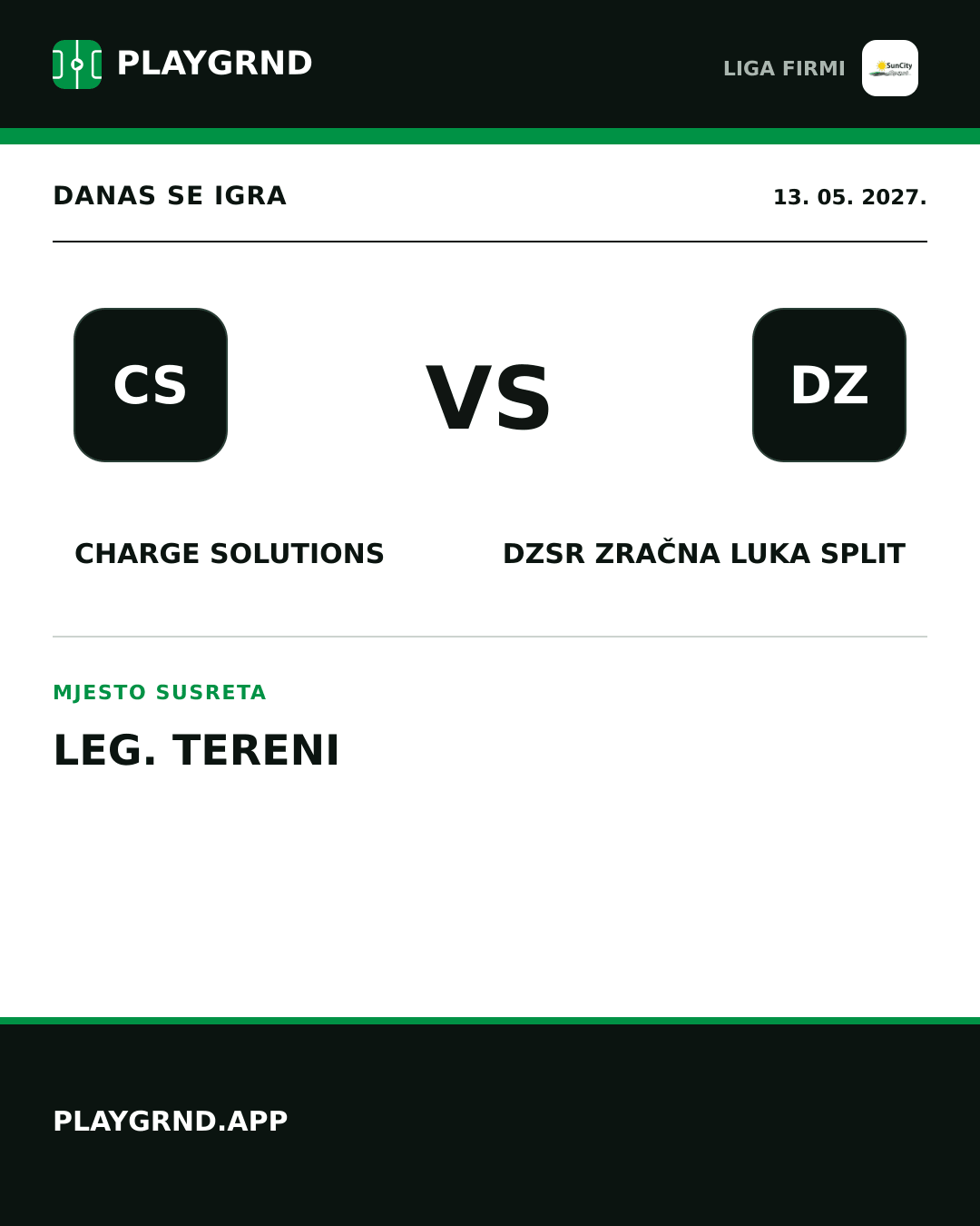 Instagram slika: Charge Solutions vs DZSR Zračna Luka Split
